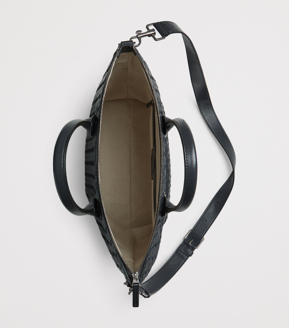 Leather Intrecciato North-South Tote Bag 2077 Image 5