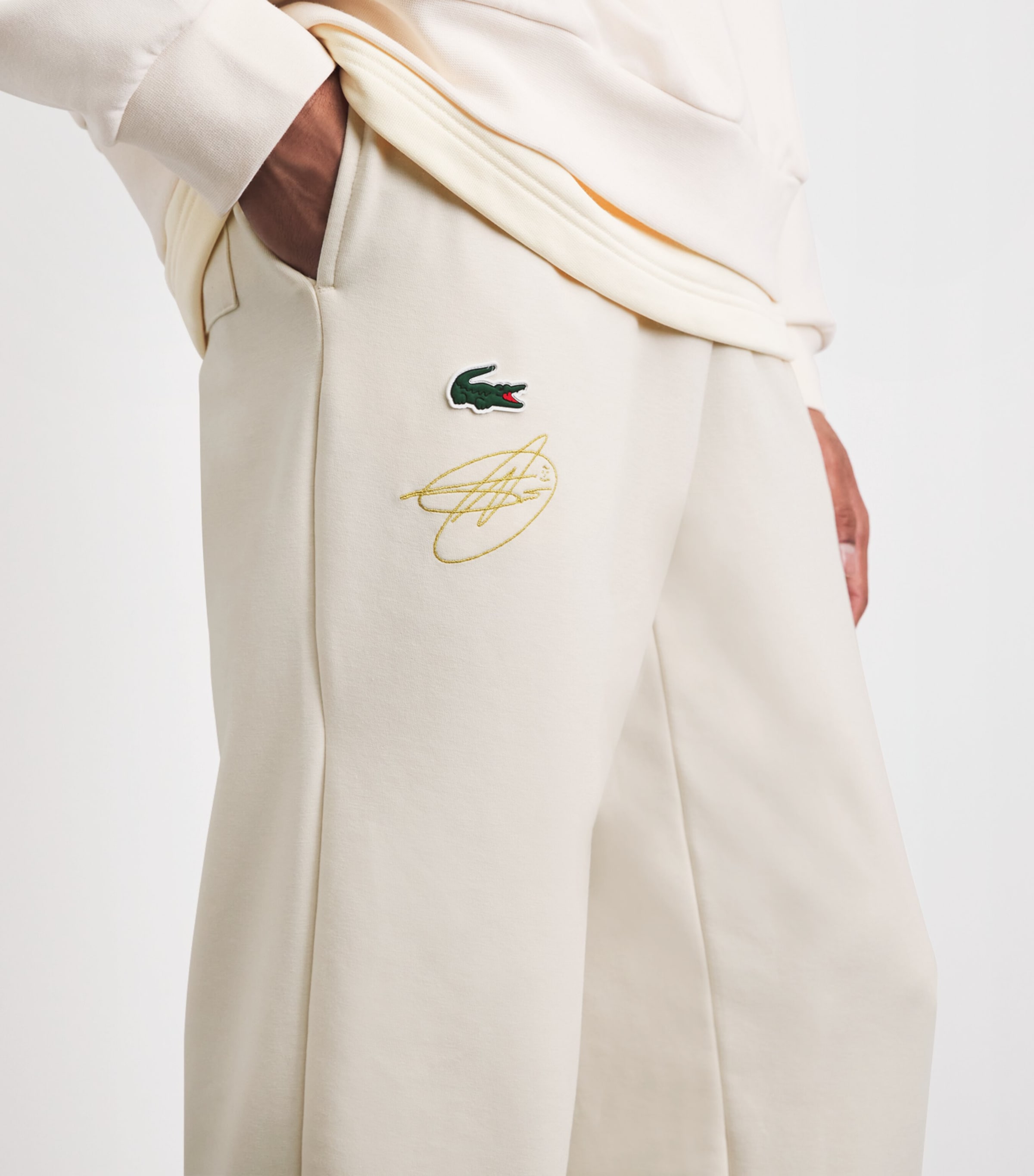 Lacoste Mens x Novak Djokovic Tennis Cuffed Sweatpants Xfj Lapland Image 3