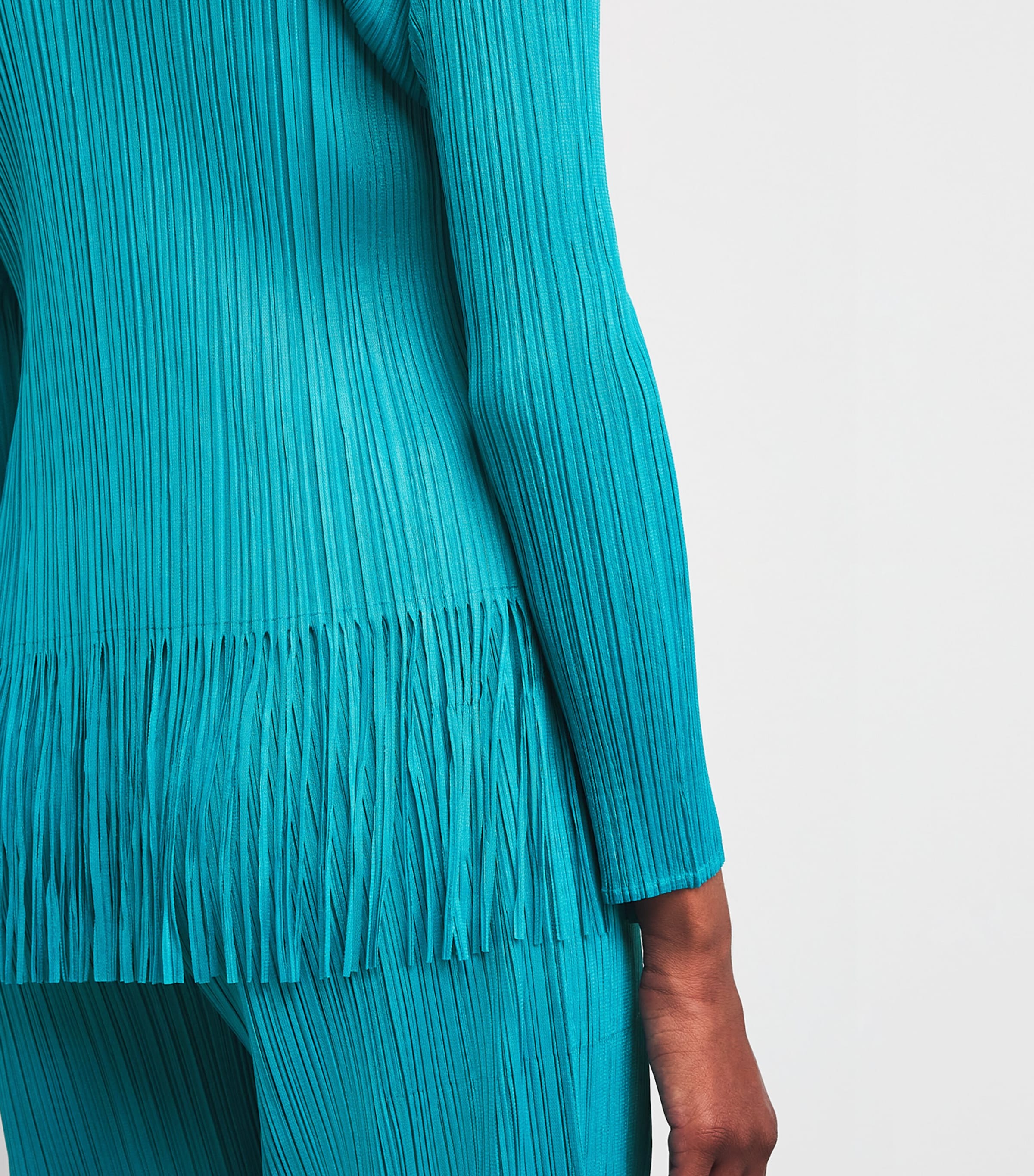 Wave Long-Sleeve Top TURQUOISE BLUE Image 6