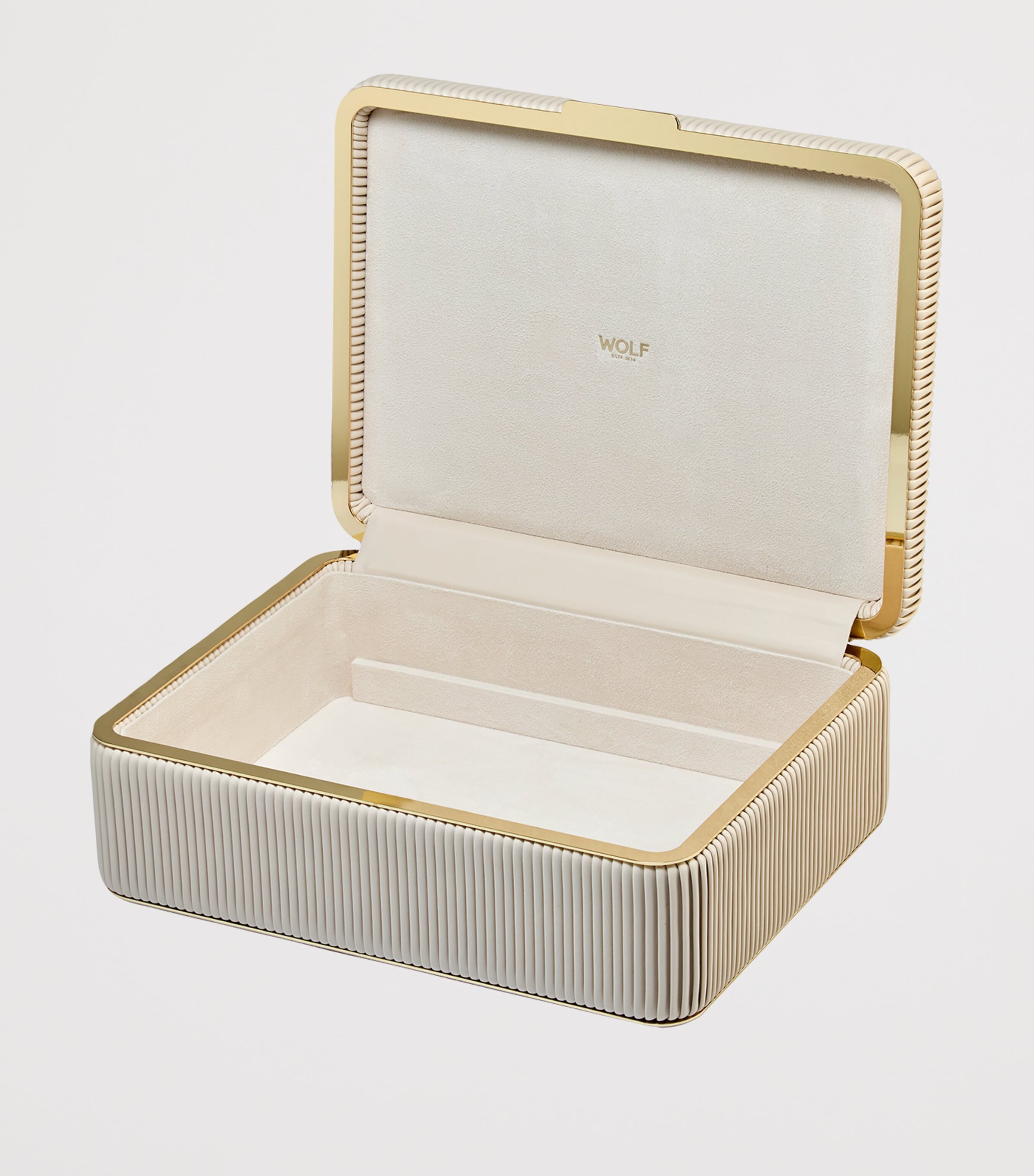 WOLF Large Bella Jewellery Box Bone Image 4