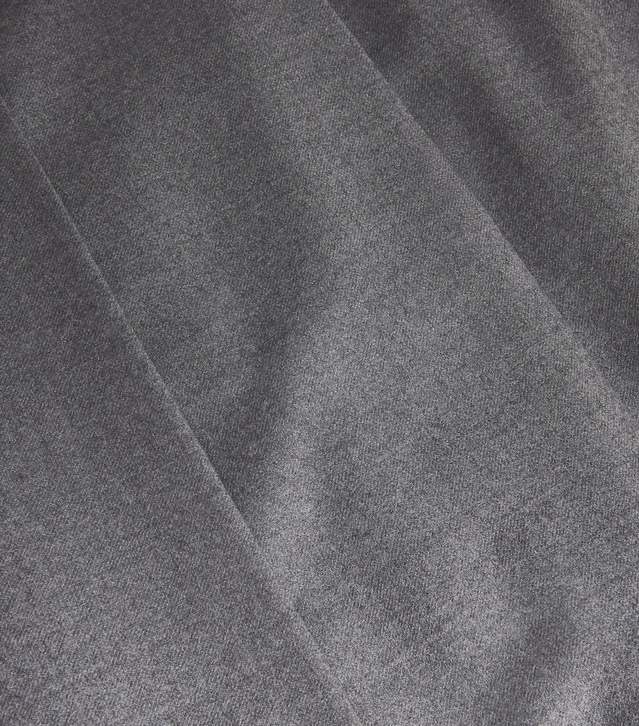 Weekend Max Mara Womens Virgin Wool Pleated Midi Skirt Medium Grey Image 5