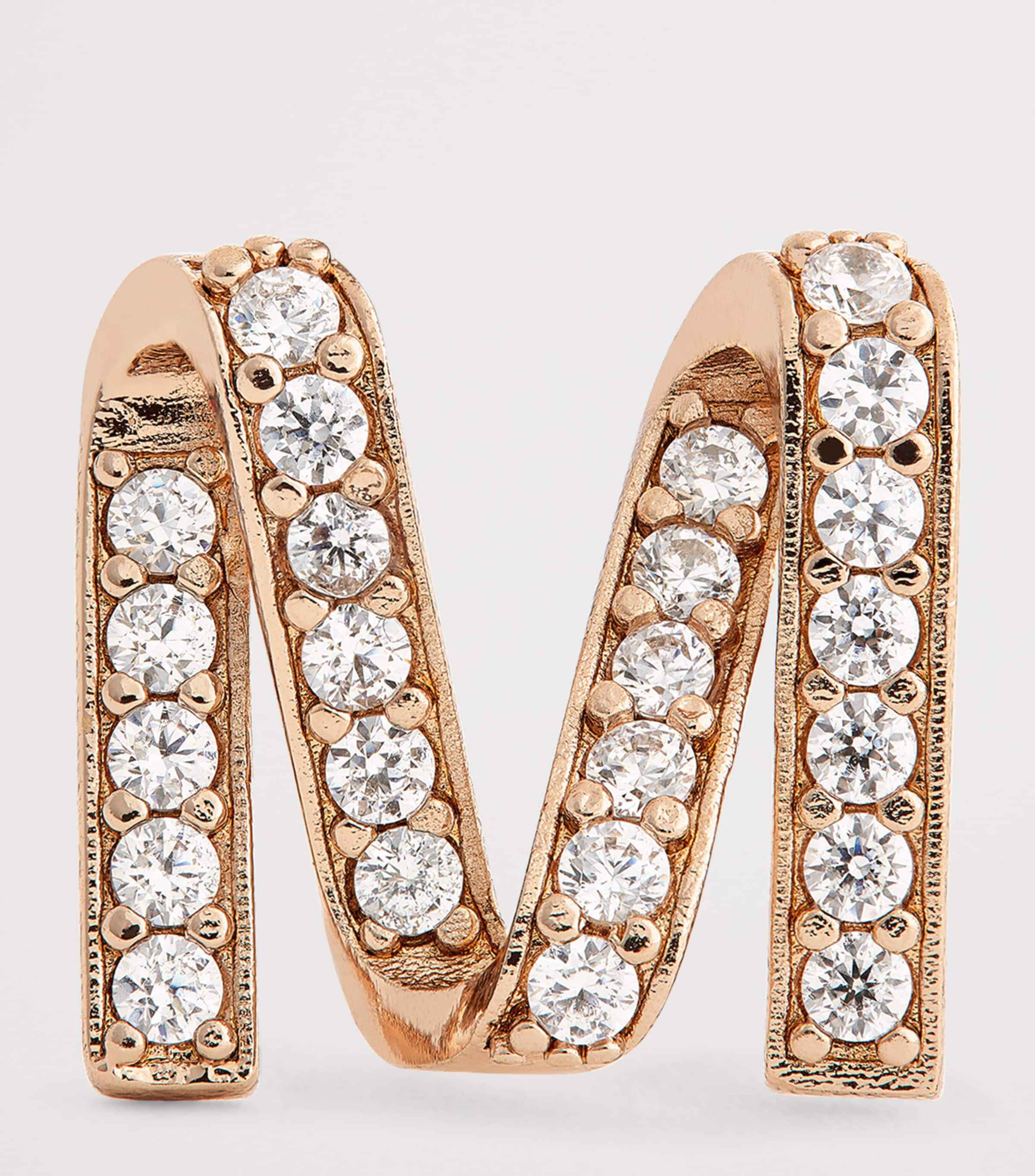 Embellished 'M' Brooch BRONZE Image 3