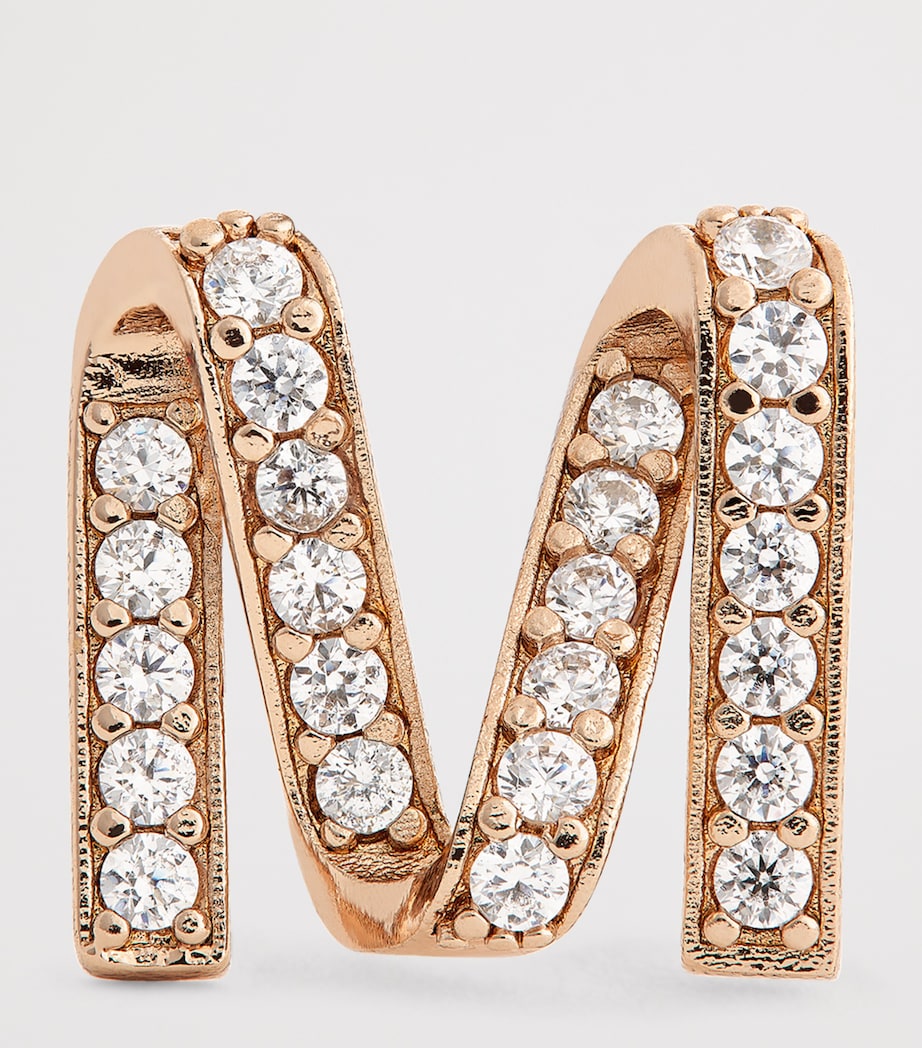 Embellished 'M' Brooch BRONZE Image 3