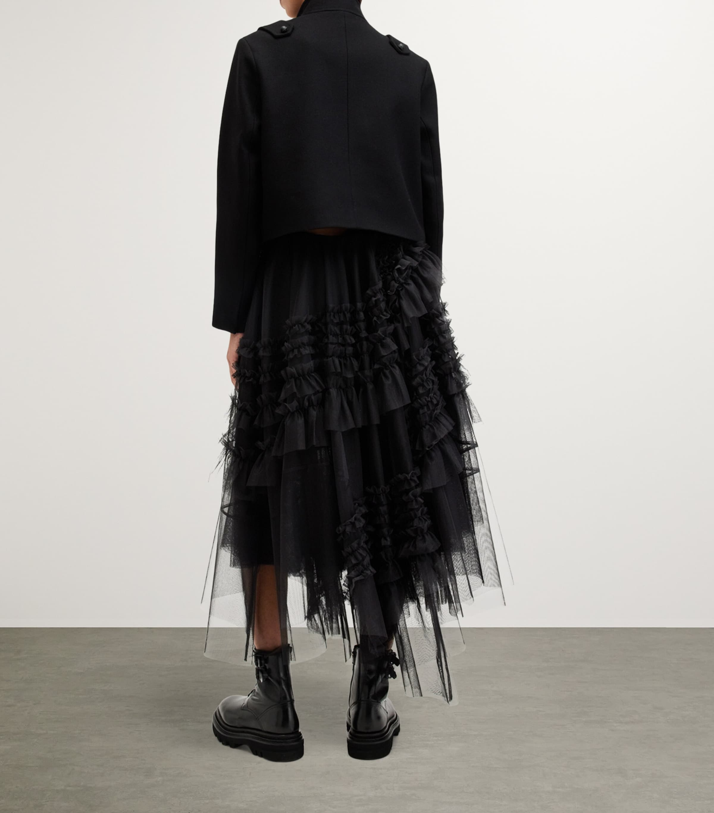 Tulle Jen Midi Skirt BLACK Image 3