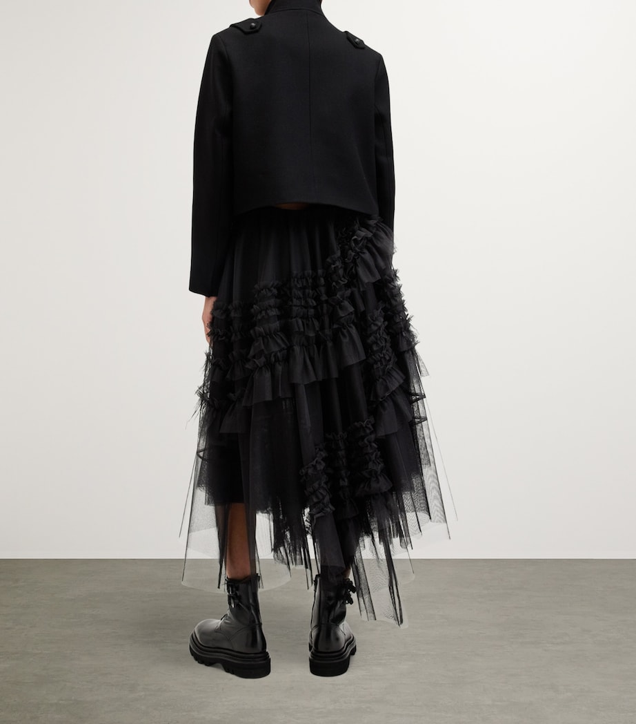 Tulle Jen Midi Skirt BLACK Image 3