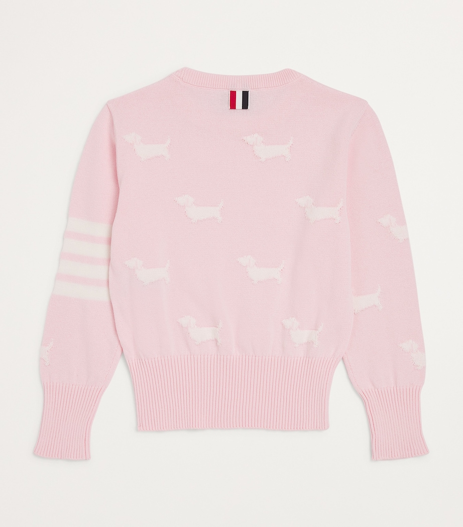 Cotton Dog Print Sweater (2-12 Years) LT PINK Image 2