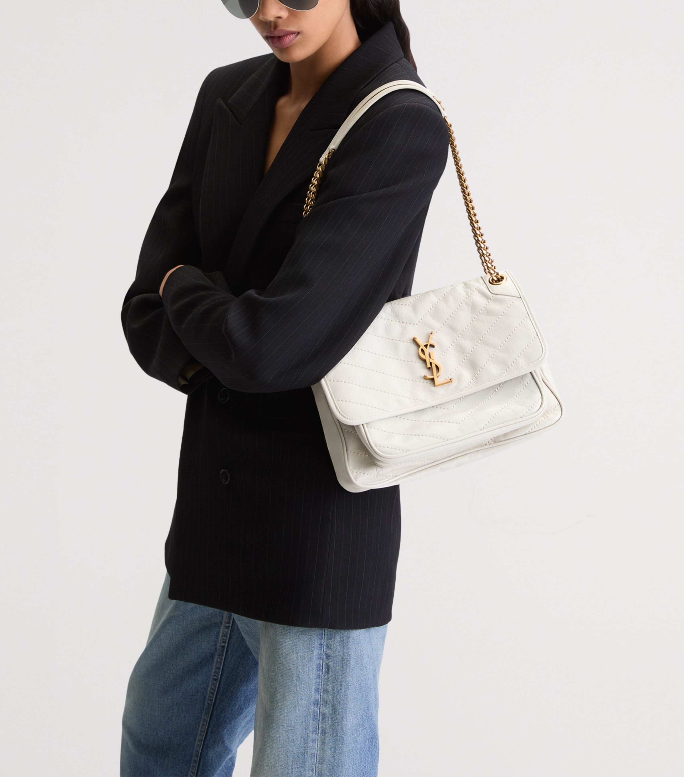 Saint Laurent Medium Leather Niki Shoulder Bag Image 2
