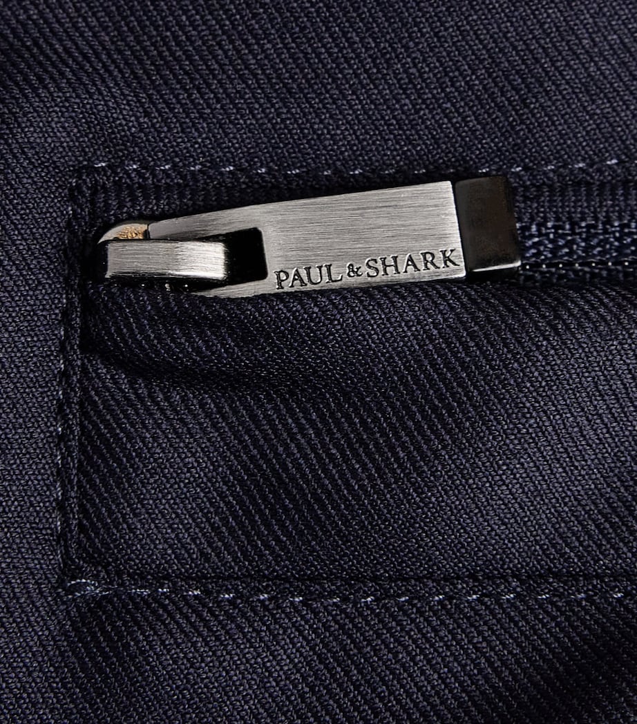Paul & Shark Mens Virgin Wool Hybrid Jacket Blu Scuro Tortra Image 6