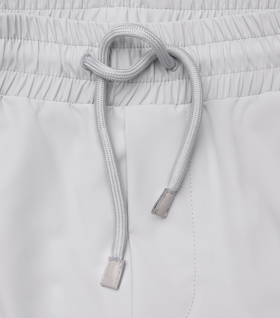 Corneliani Mens Technical Fabric Drawstring Sweatpants Gry Melange Stl Image 2