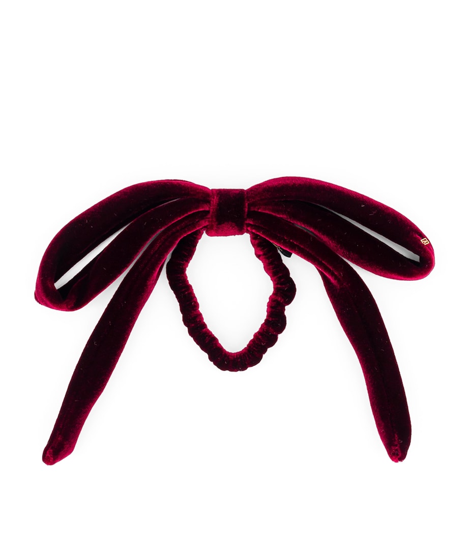 Alexandre de Paris Velvet Timeless Lucie Bow Hairband B Bourgogne Image 1