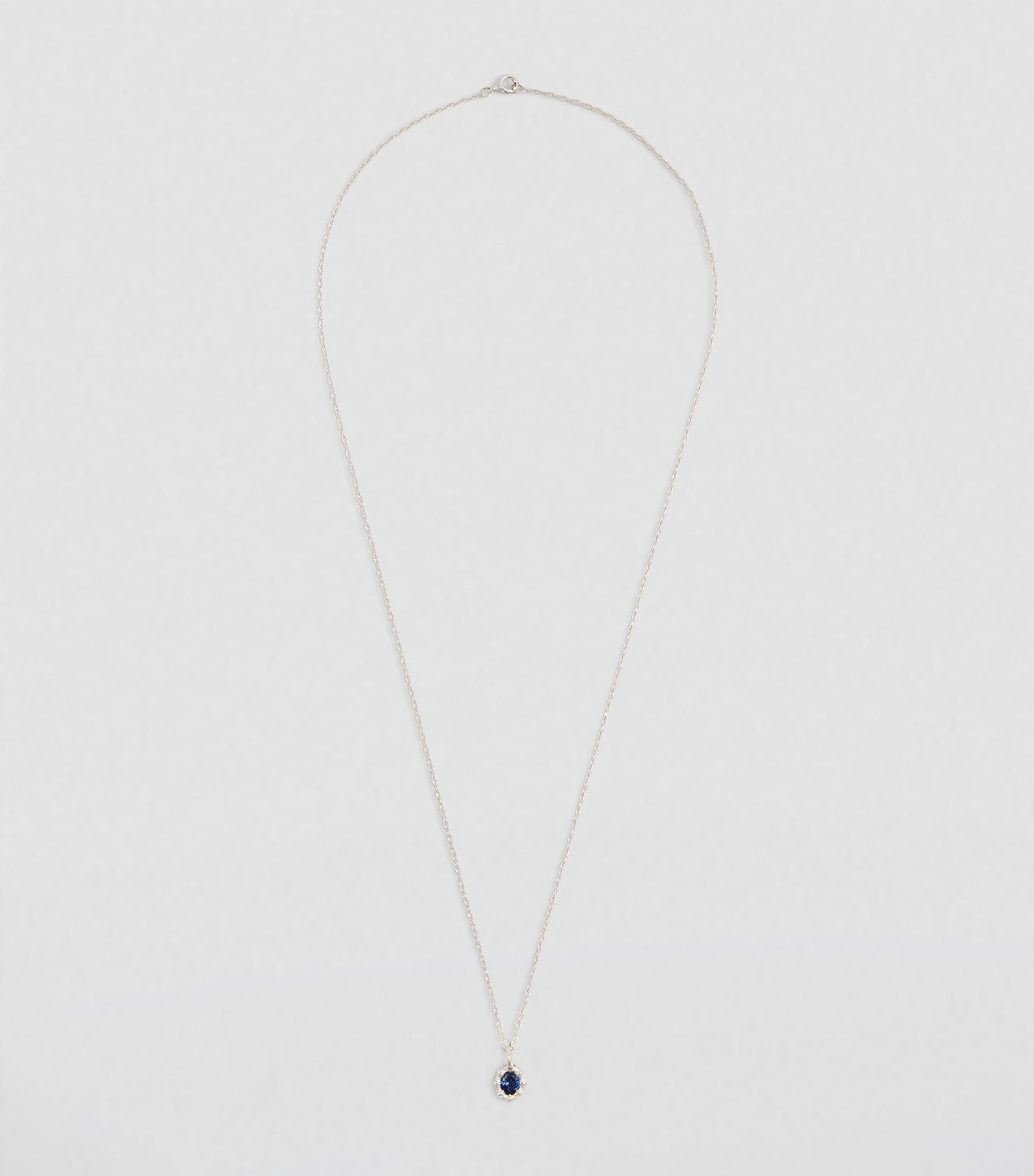 Bleue Burnham Sterling Silver and Sapphire Bamboo Pendant Necklace Silver Image 2