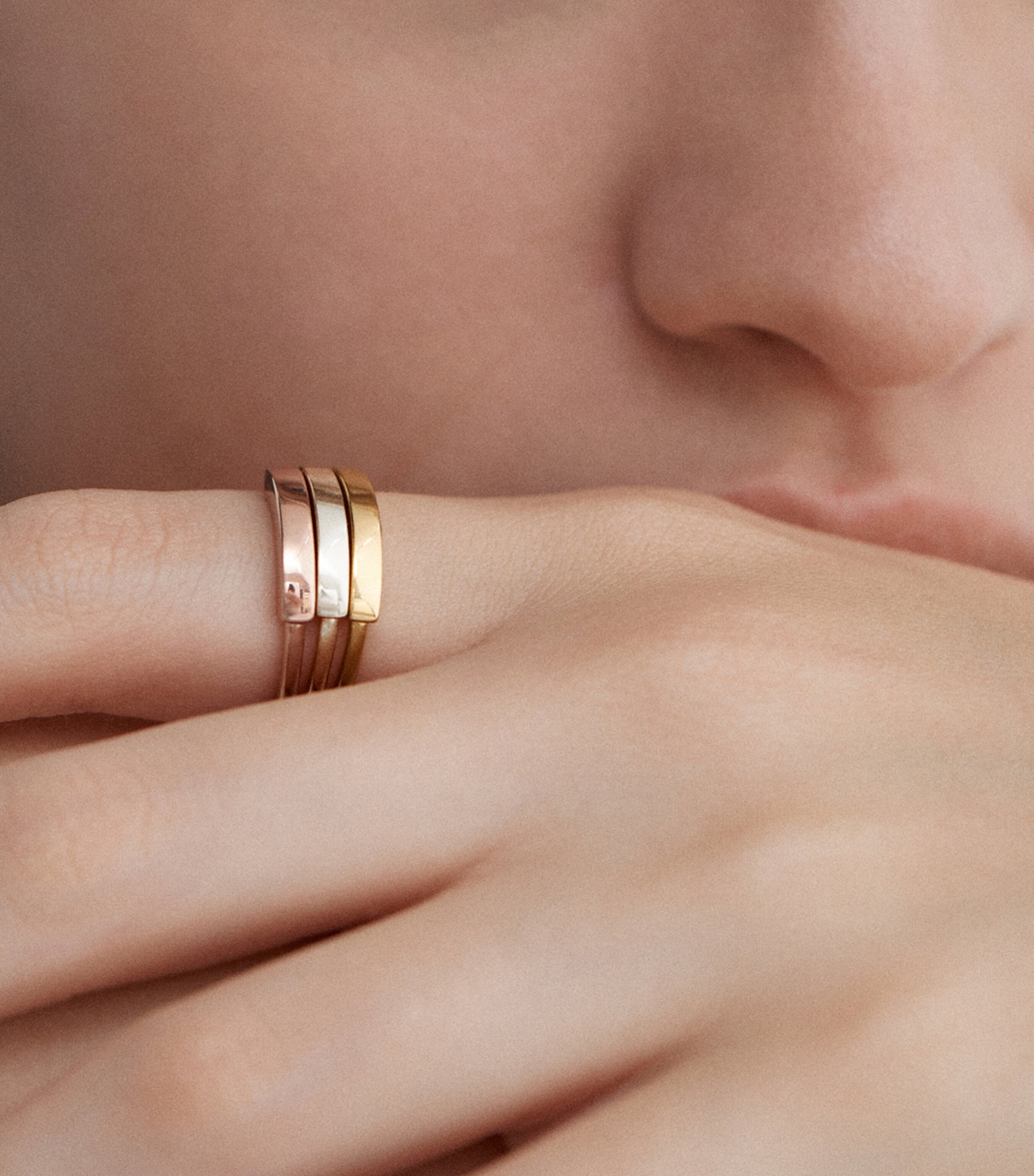 Monica Vinader Sterling Silver Linear Stacking Ring Silver Image 5