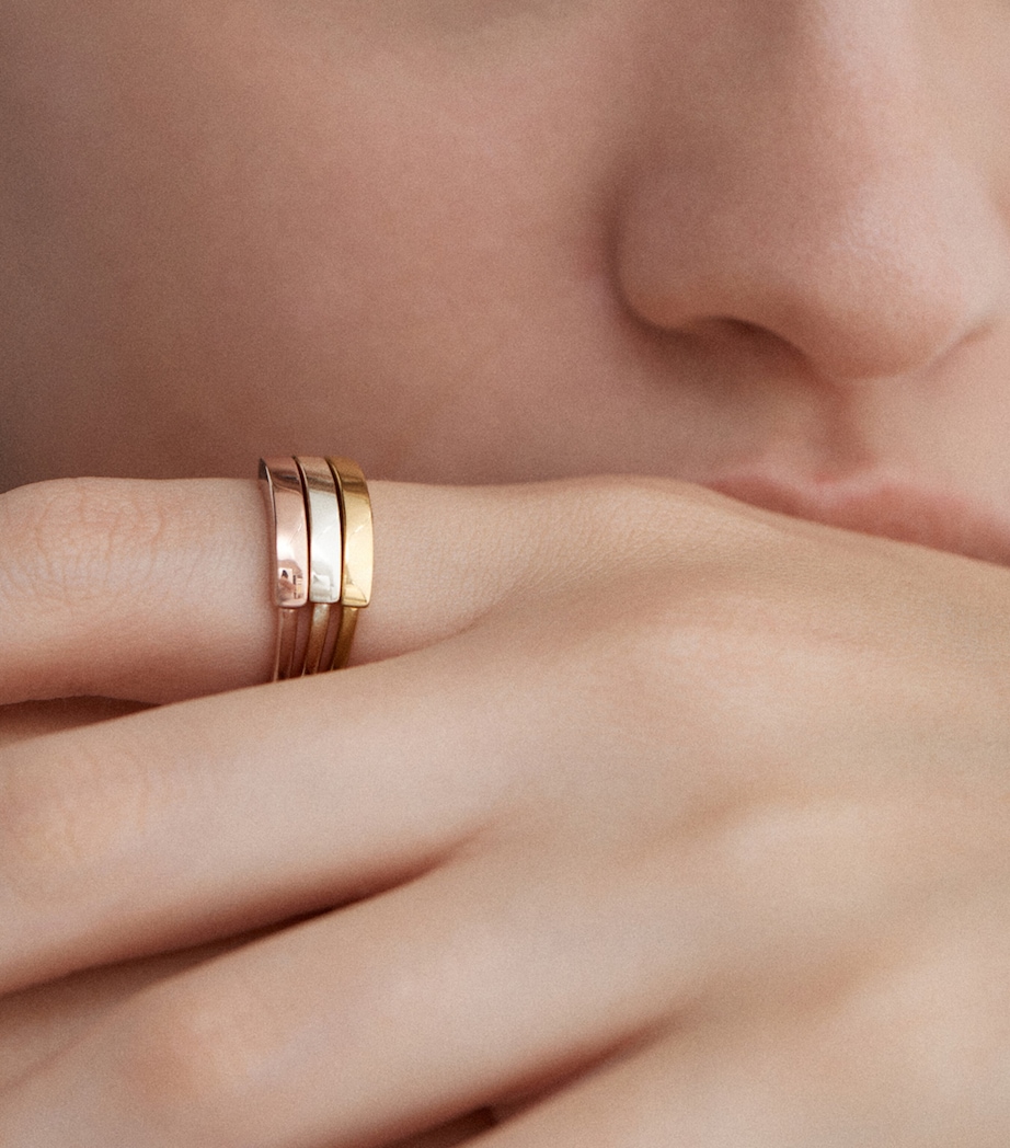 Monica Vinader Sterling Silver Linear Stacking Ring Silver Image 5