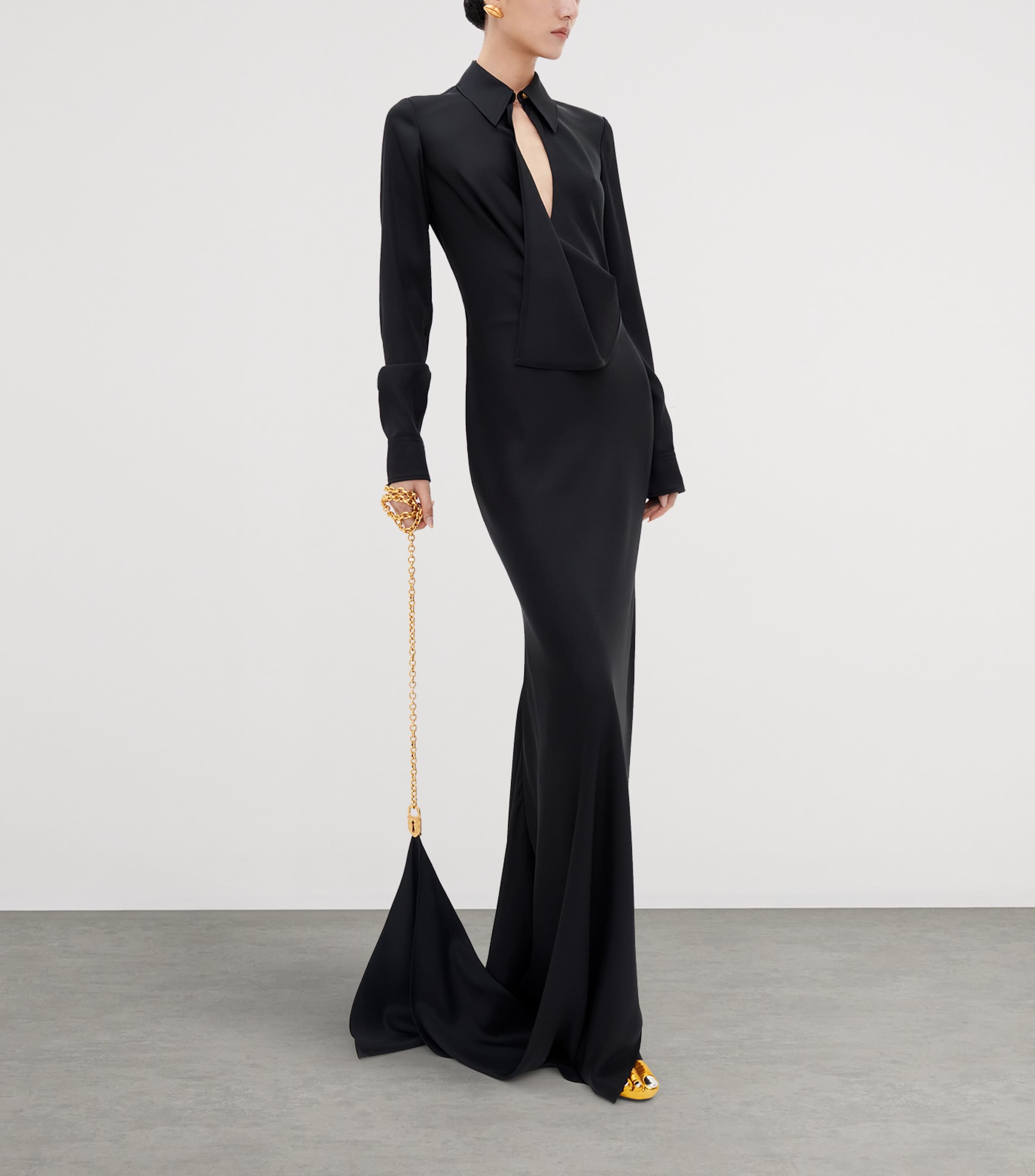 Schiaparelli Womens Silk Bijoux Shirt Dress Black Image 2