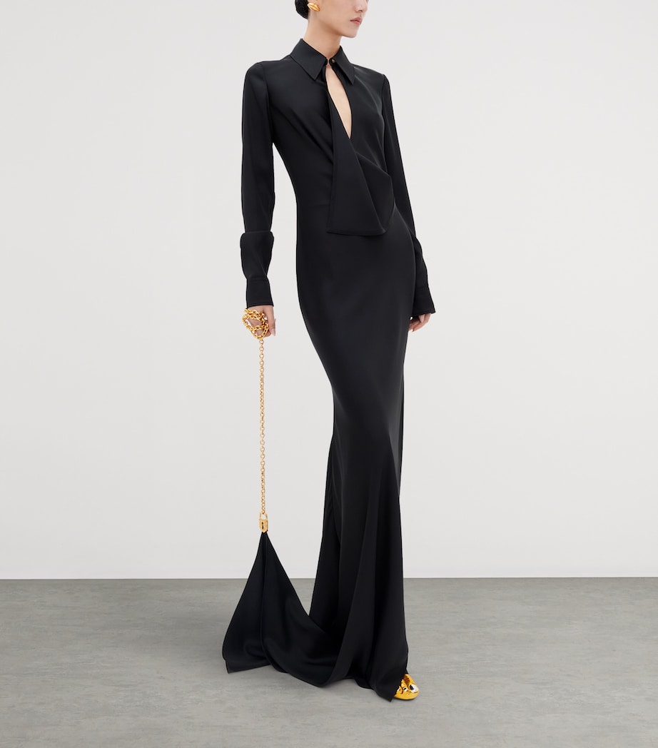Schiaparelli Womens Silk Bijoux Shirt Dress Black Image 2