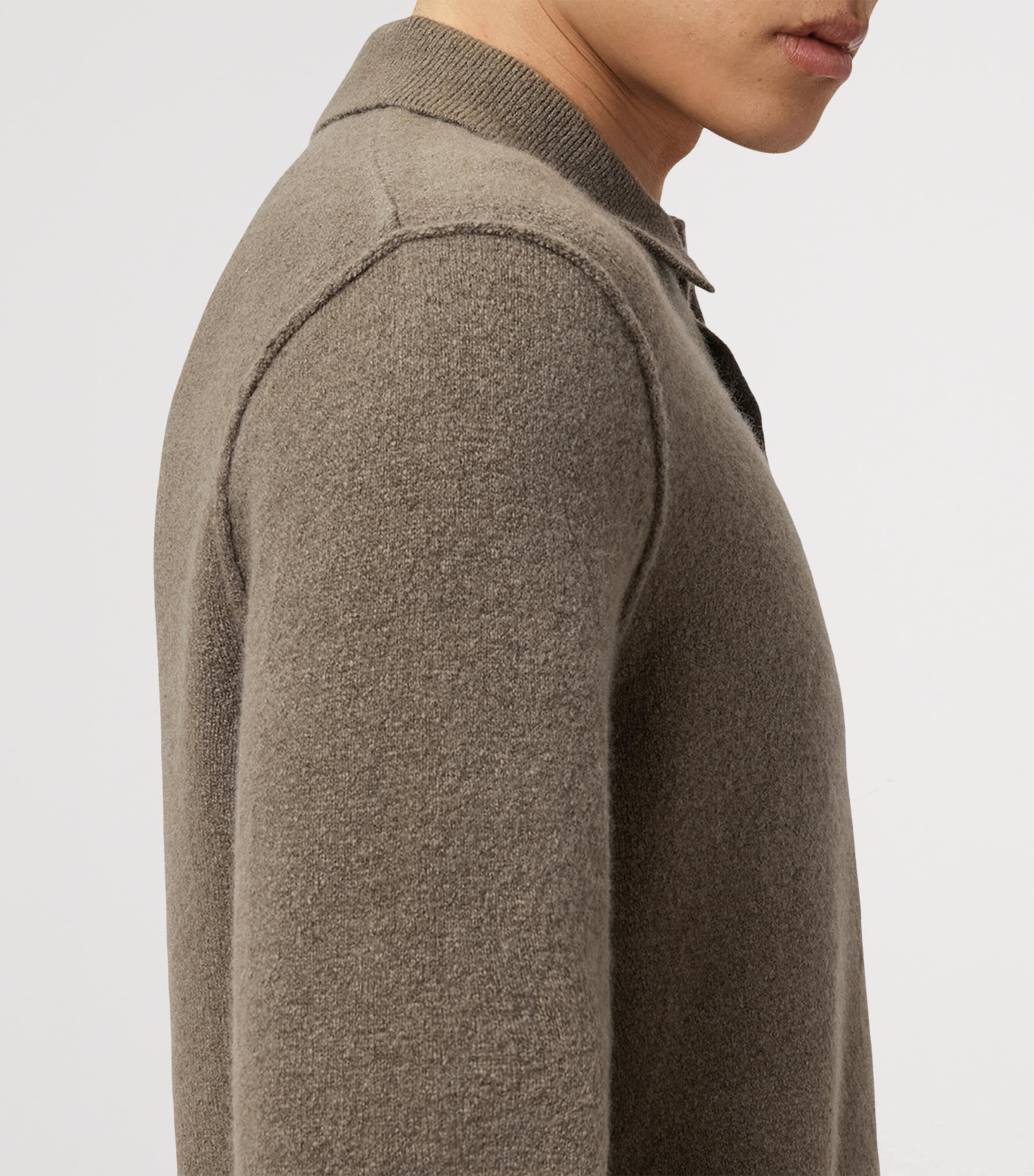 Statten Polo Sweater DUSKY GREEN Image 3