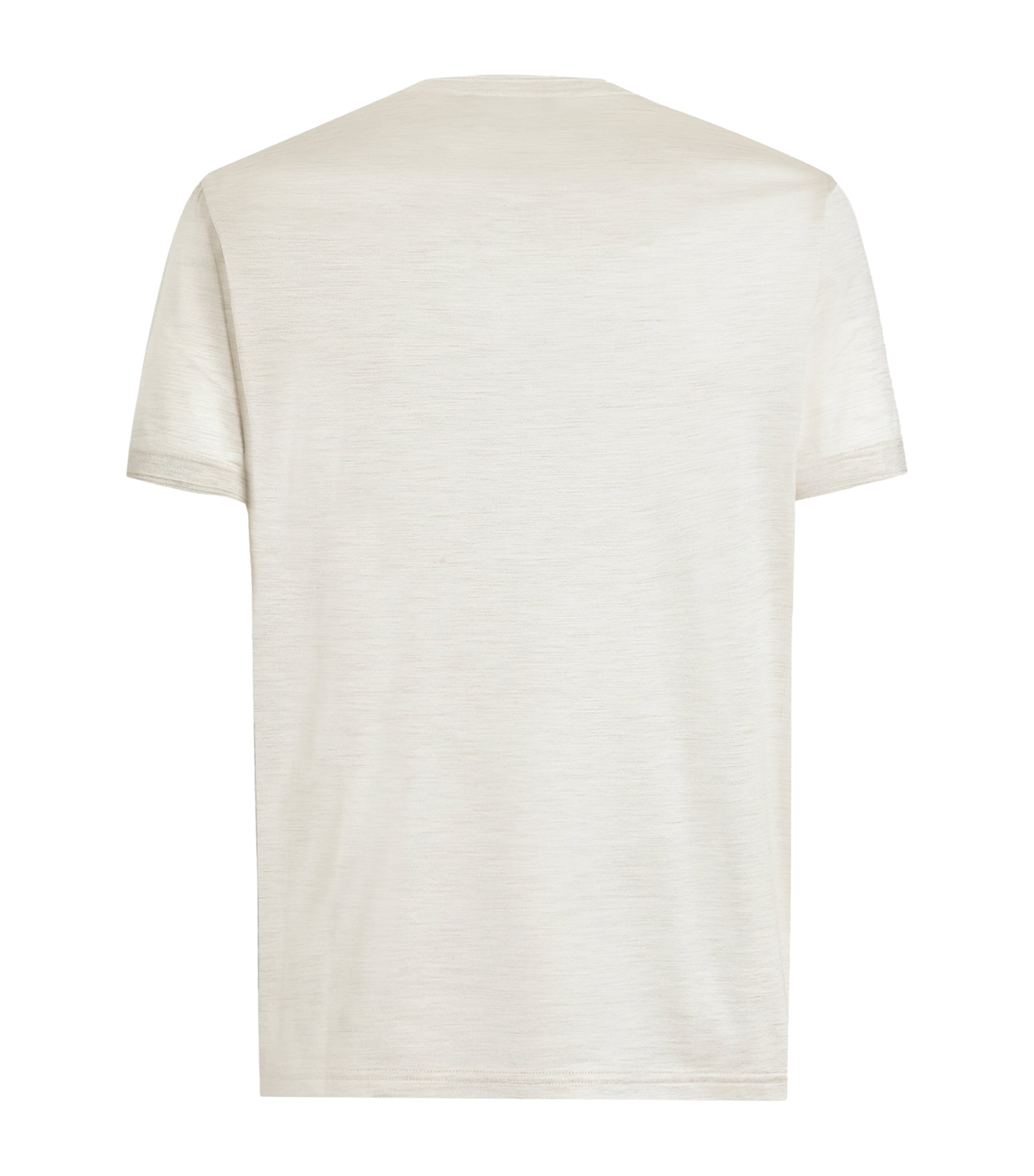 Dolce&Gabbana Mens Silk T-Shirt White Beige Hazelnut Image 2