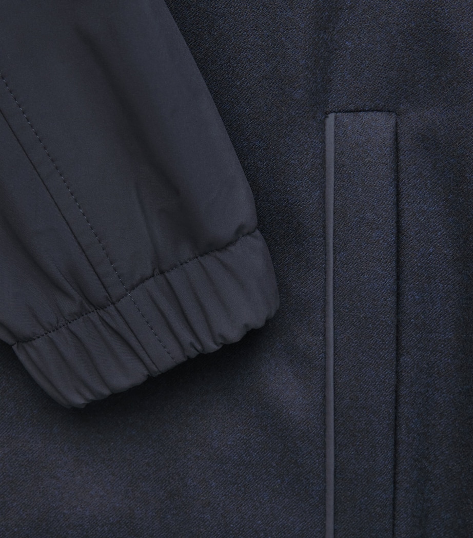 Fioroni Cashmere Mens Wool Reversible Bomber Jacket Image 8