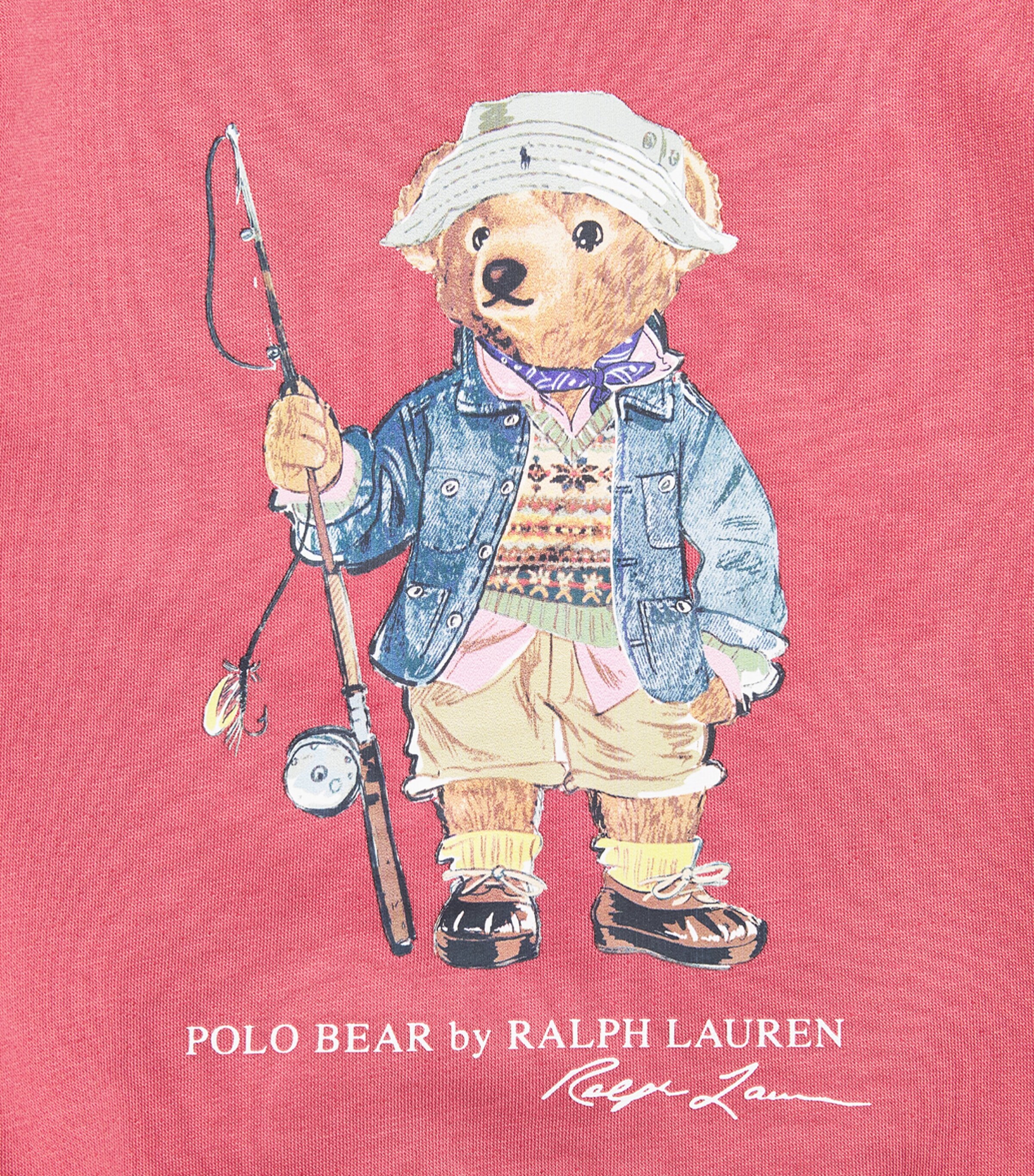 Ralph Lauren Kids Polo Bear Sweatshirt (7-14 Years) Adirondack Berry Image 3