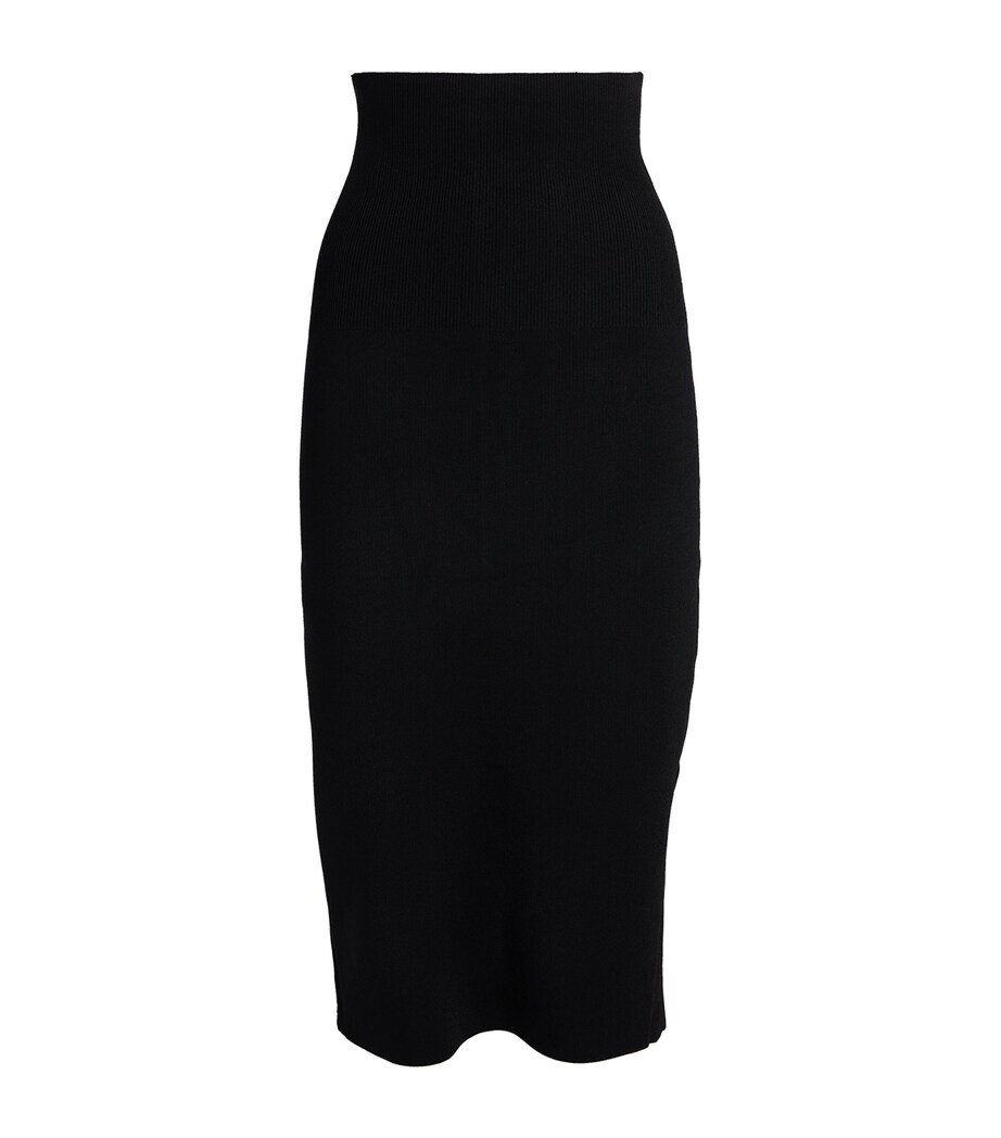 Victoria Beckham Womens VB Body Midi Skirt Black Image 1