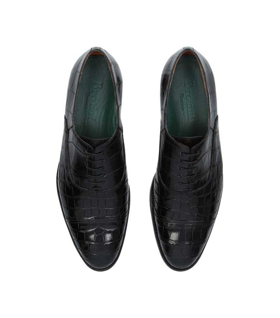 Crocodile Oxford Shoes BLACK Image 4