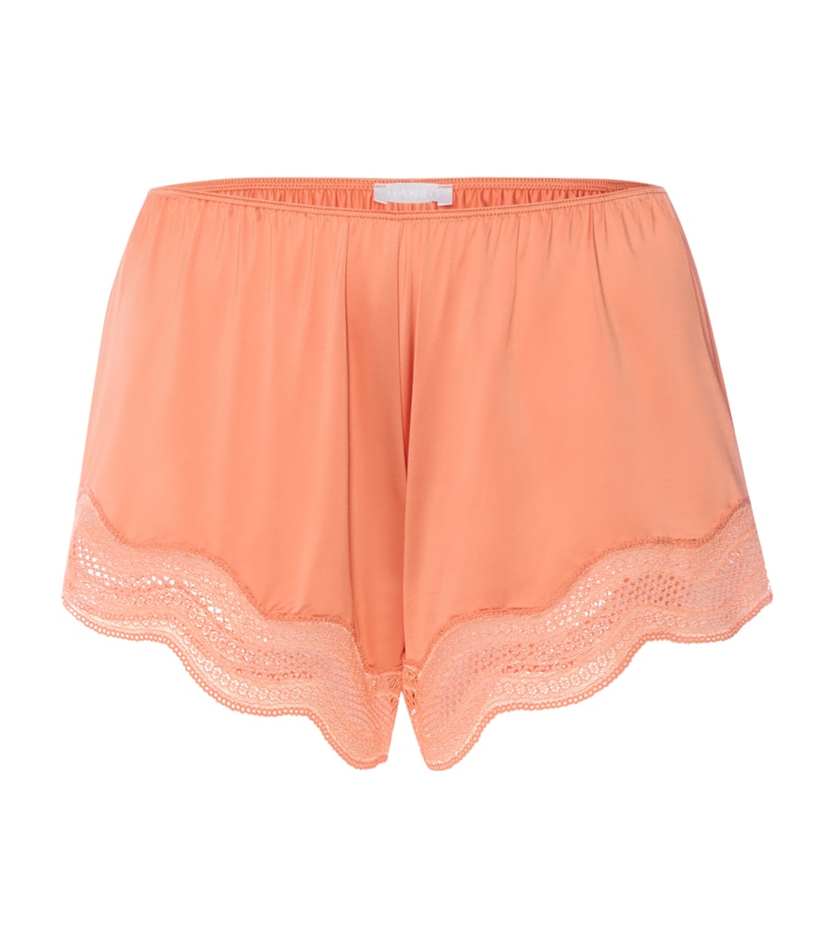Hanro Womens Cira Pyjama Shorts Light Carnelian Image 1