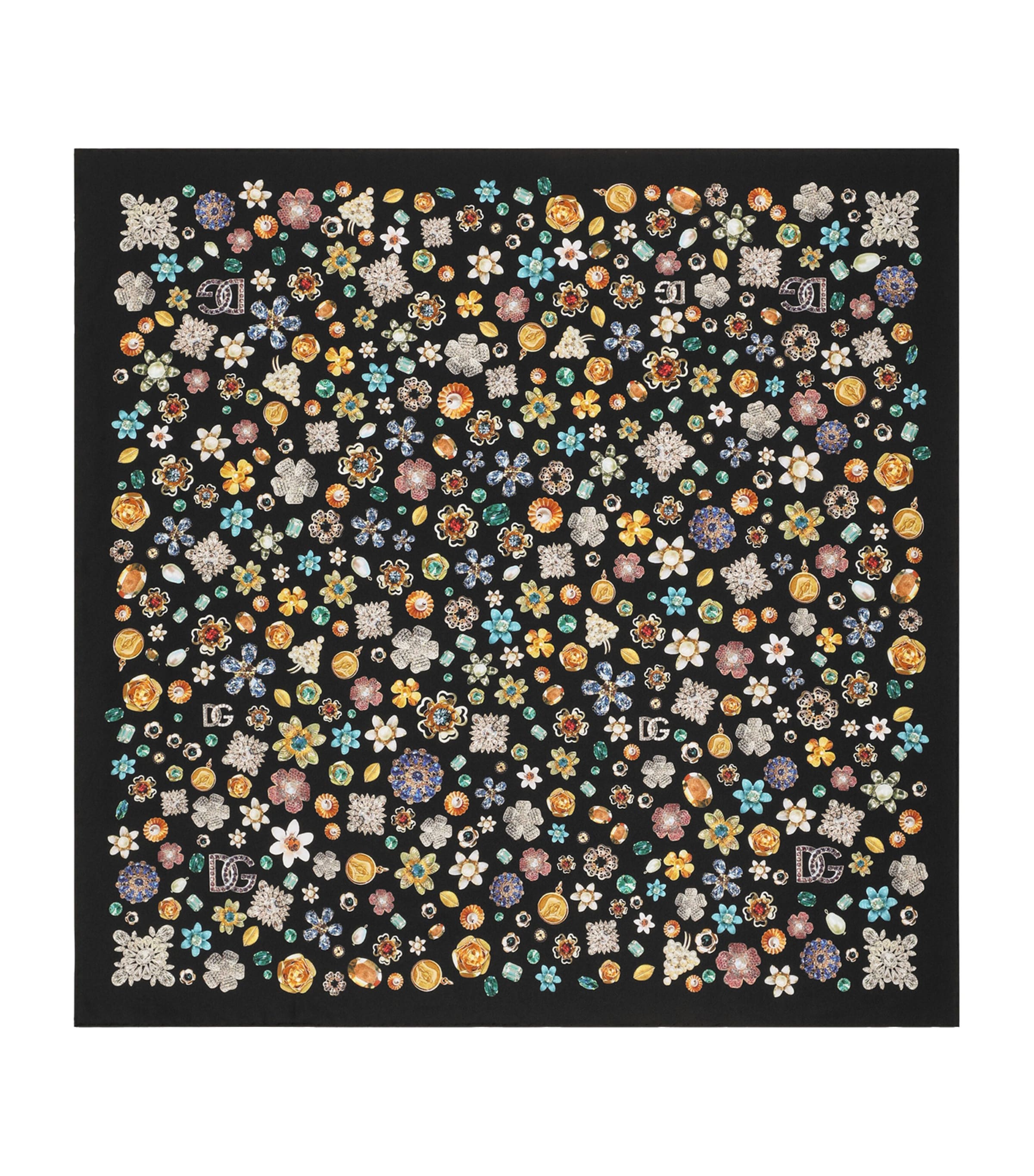 Silk Jewellery Print Scarf HN5SA-GIOIELLI Image 1