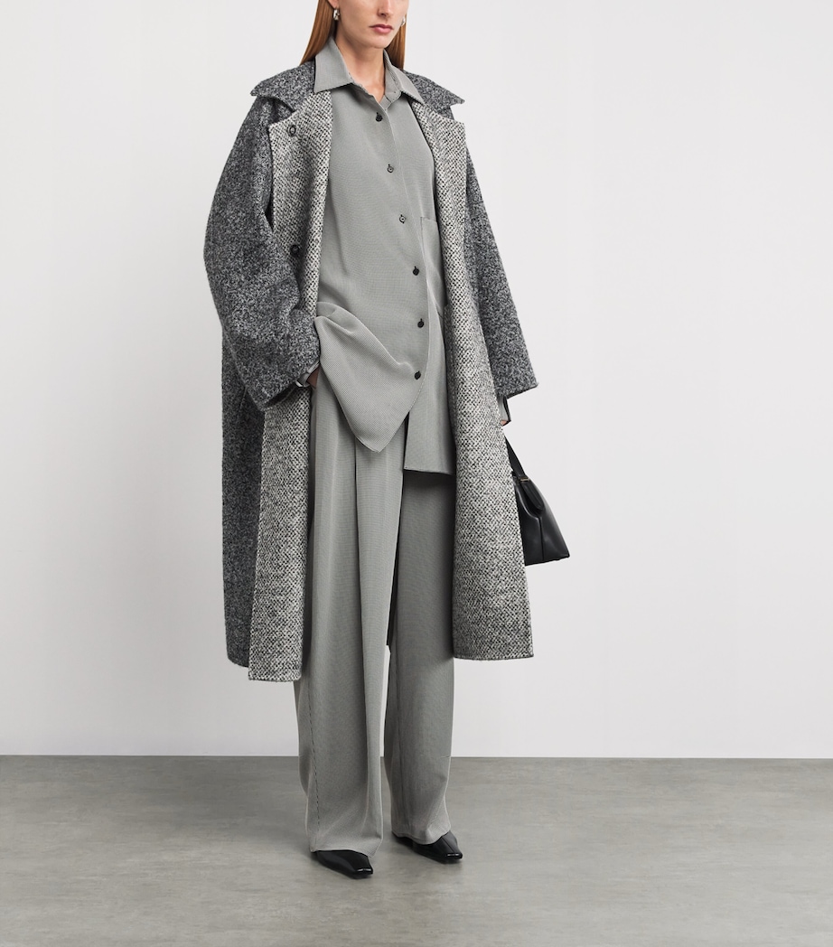 Oversized Houndstooth Shirt 0002900 BLACK MULTI Image 2