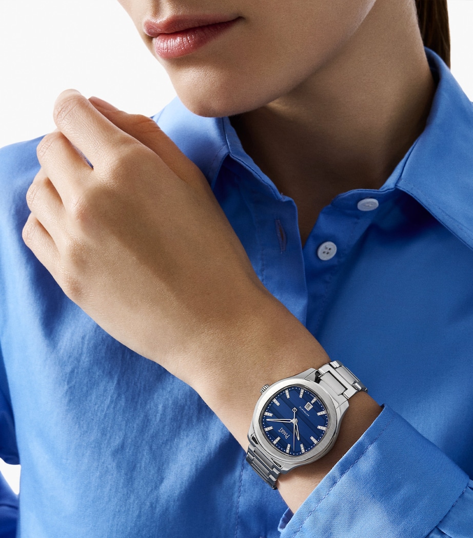 Piaget Stainless Steel and Diamond Polo Date Watch 36mm Silver Image 2