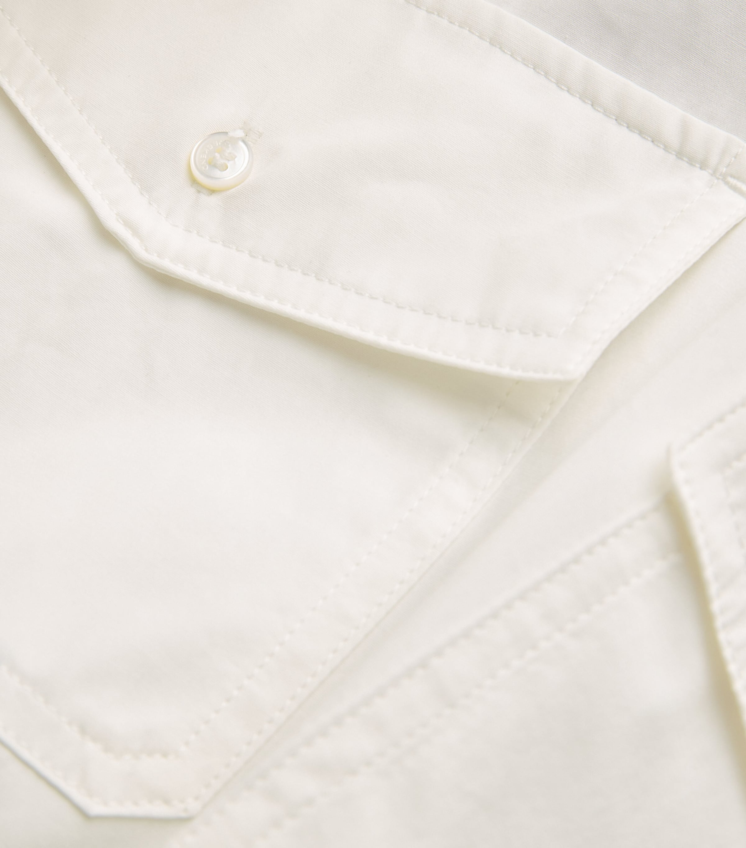 Weekend Max Mara Womens Cotton Twin-Pocket Shirt White Image 5
