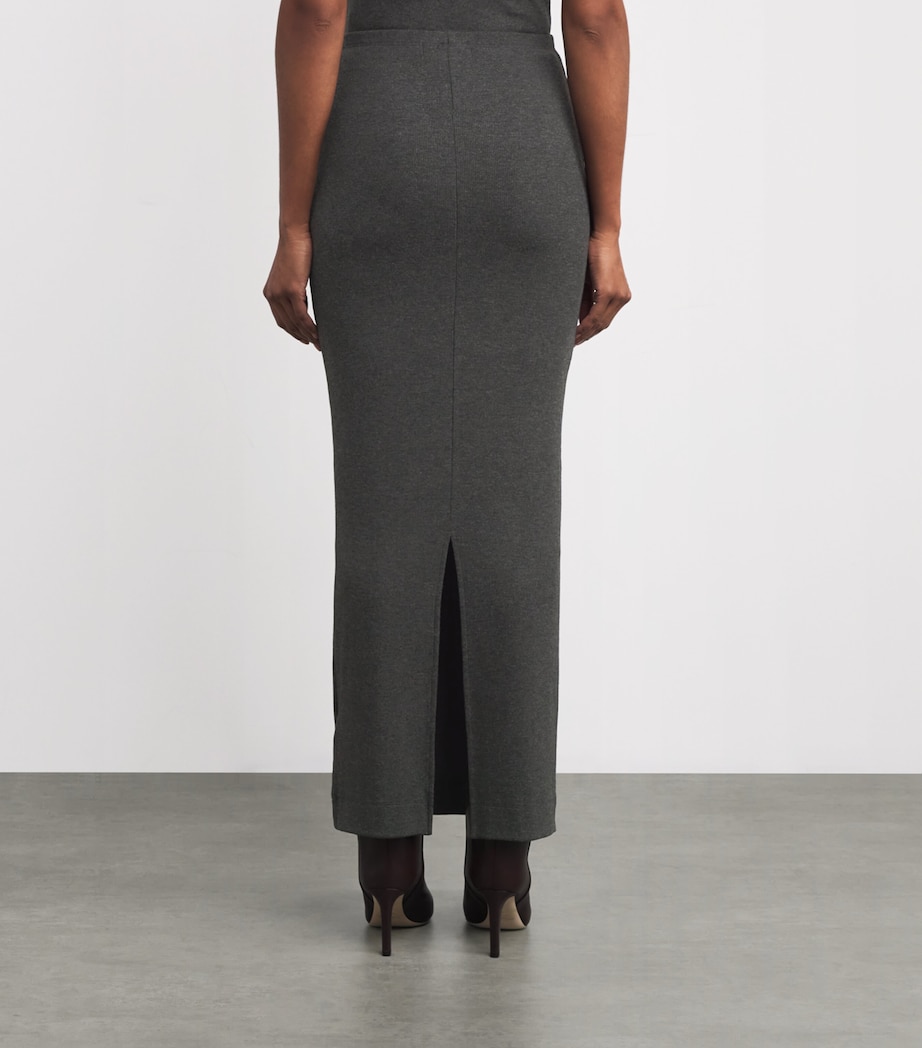 Ribbed Emma Maxi Skirt HEATHER CHARCOAL CHA Image 4