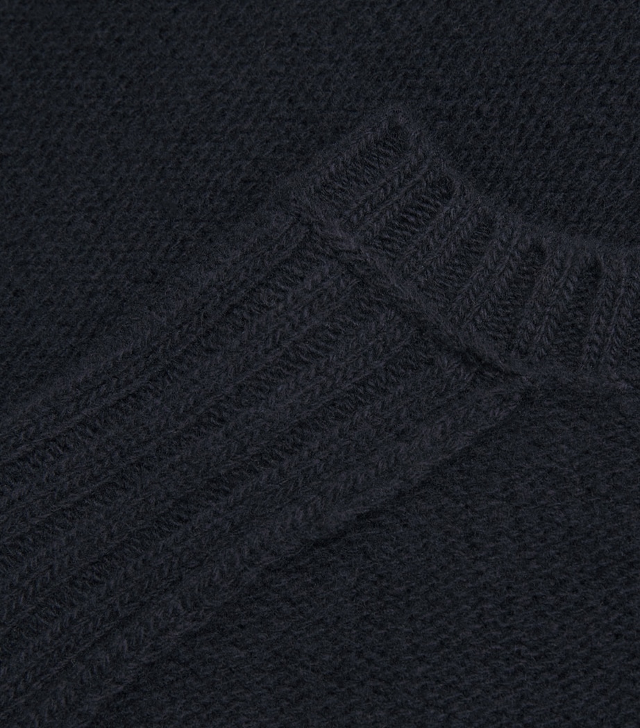 Wool Crew-Neck Sweater 9200 BLUE Image 5