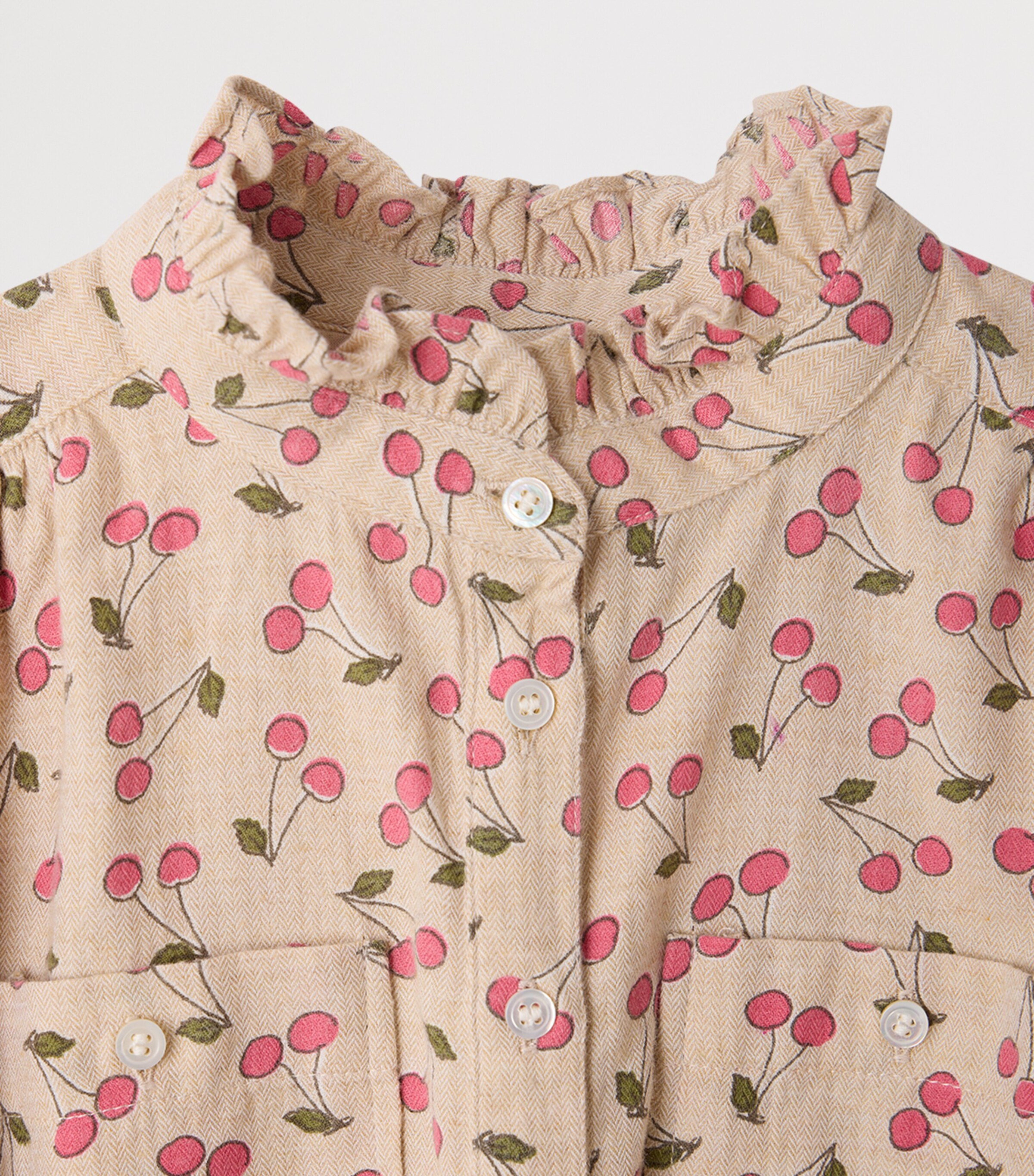 Bonpoint Cotton Cherry Dress (4-8 Years) Imp Mastic Image 3