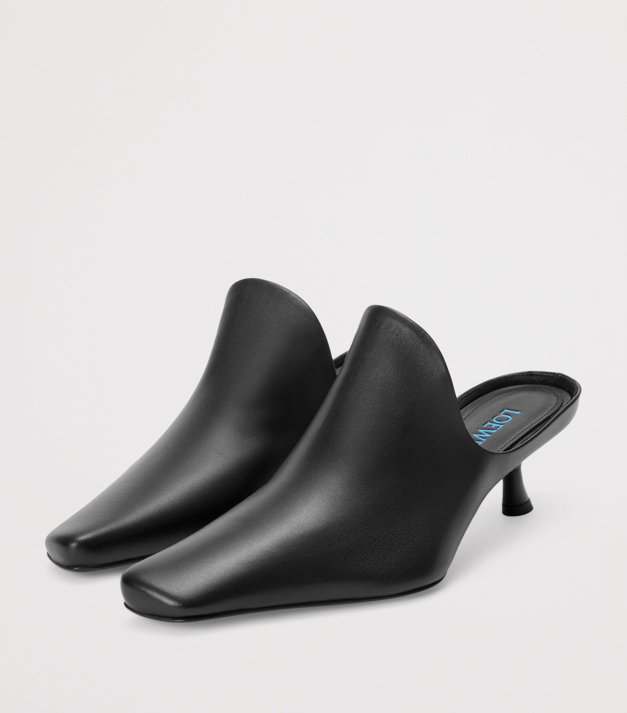 LOEWE Leather Emily Heeled Mules 45 Black Image 2