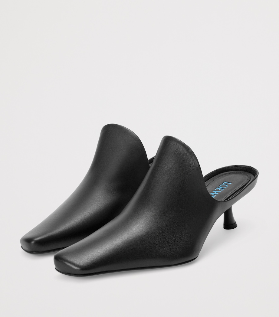 LOEWE Leather Emily Heeled Mules 45 Black Image 2