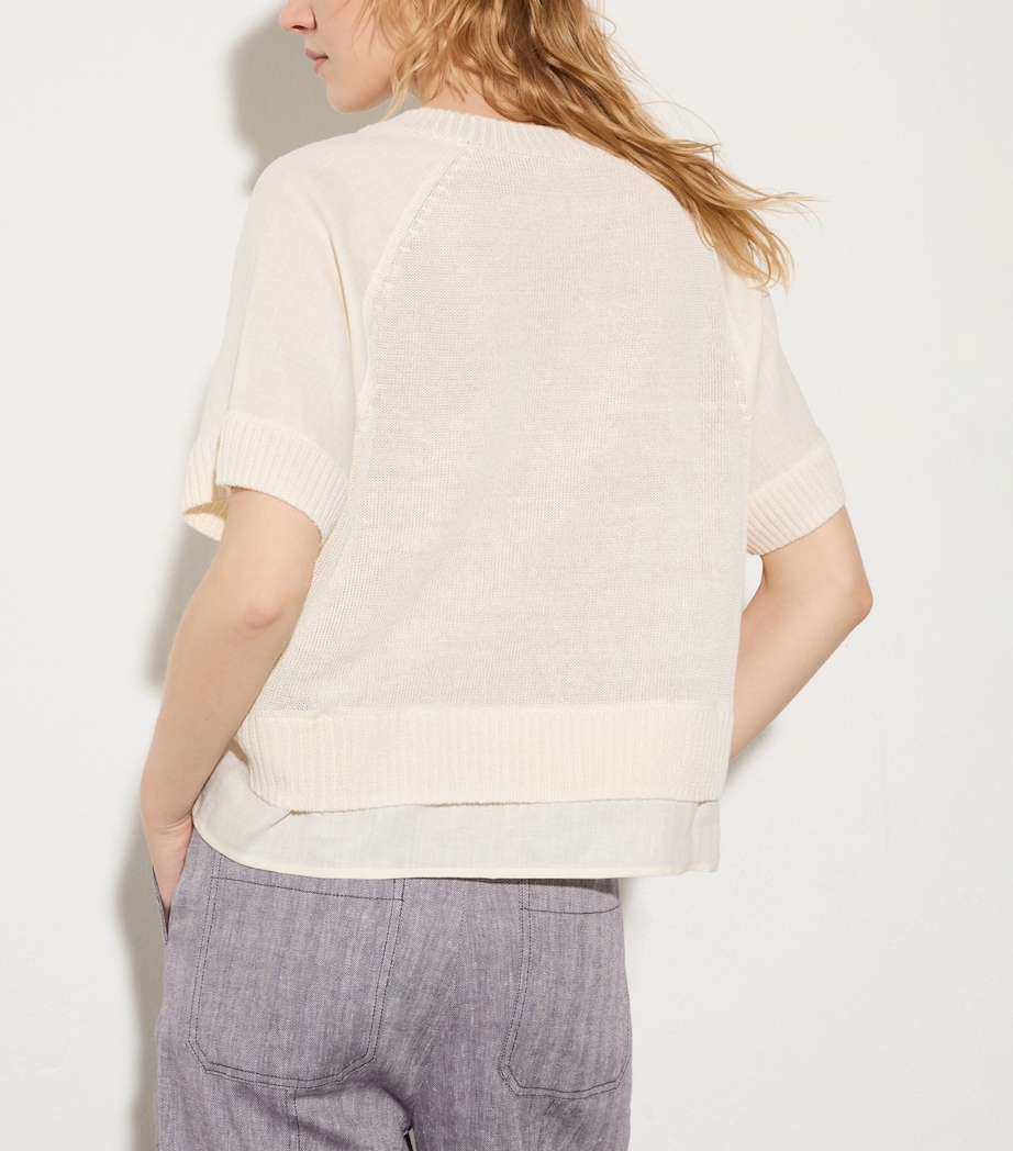 MAX&Co. Womens Linen-Blend Sweater Milk Image 3
