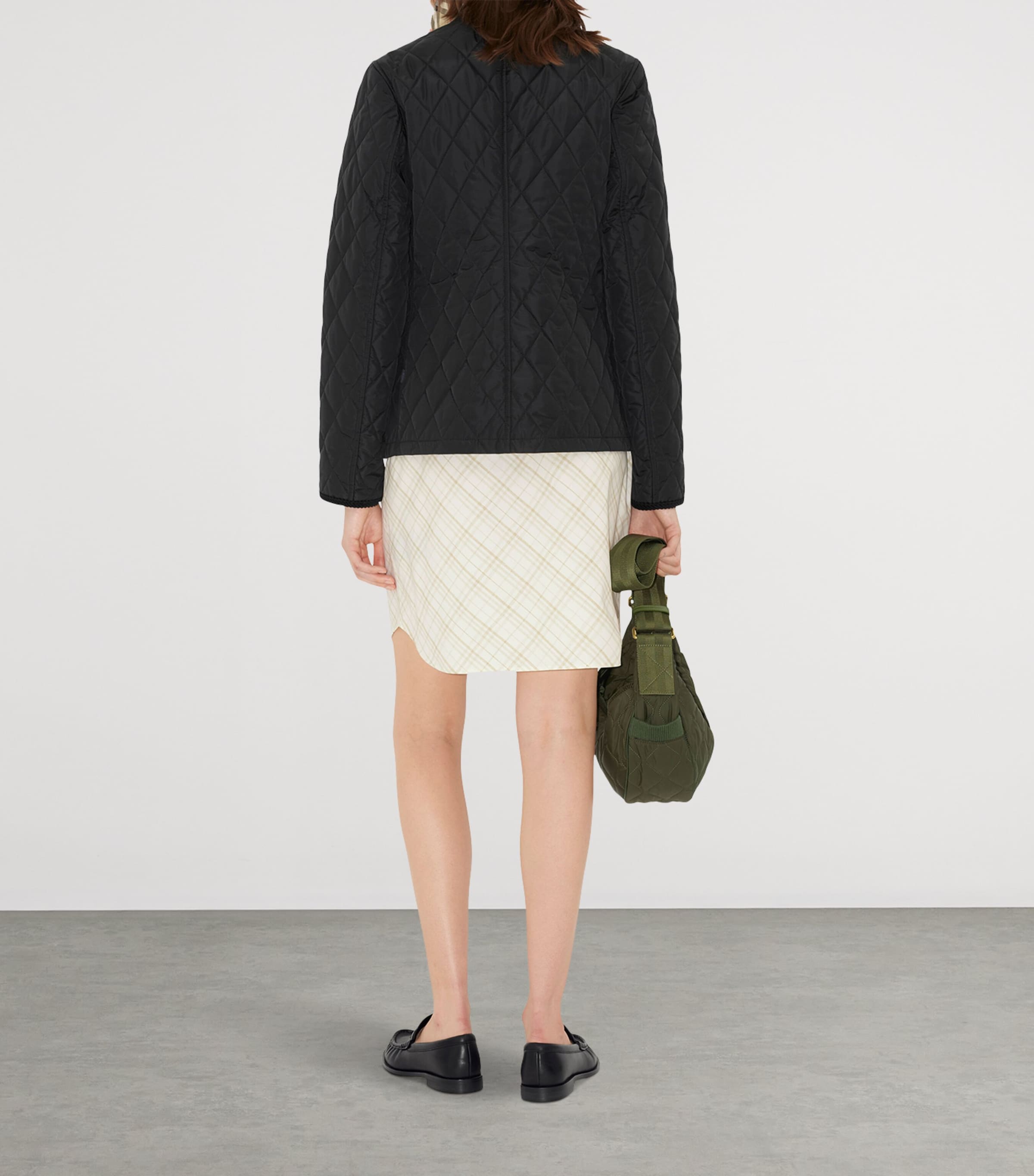 Quilted Field Jacket BLACK/SAND IP CHECK Image 4
