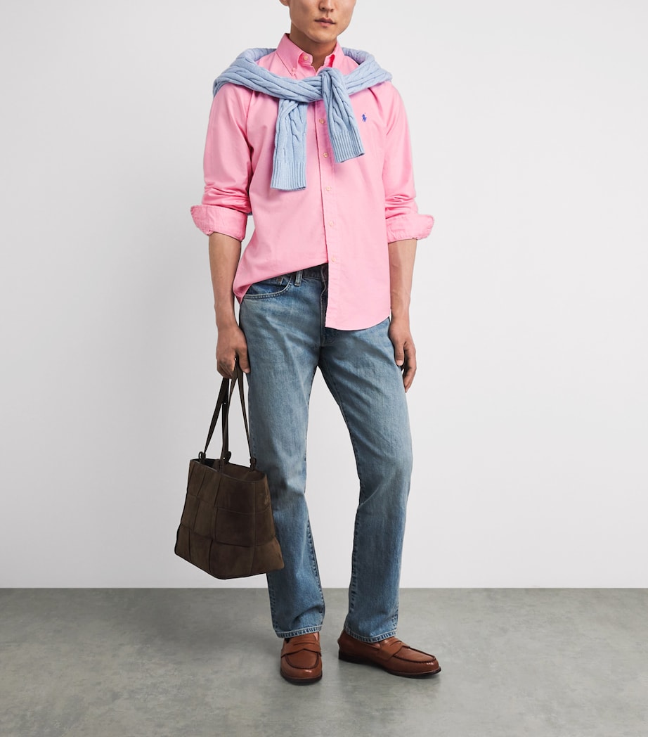 Polo Ralph Lauren Mens Slim Oxford Shirt Carmel Pink Image 2