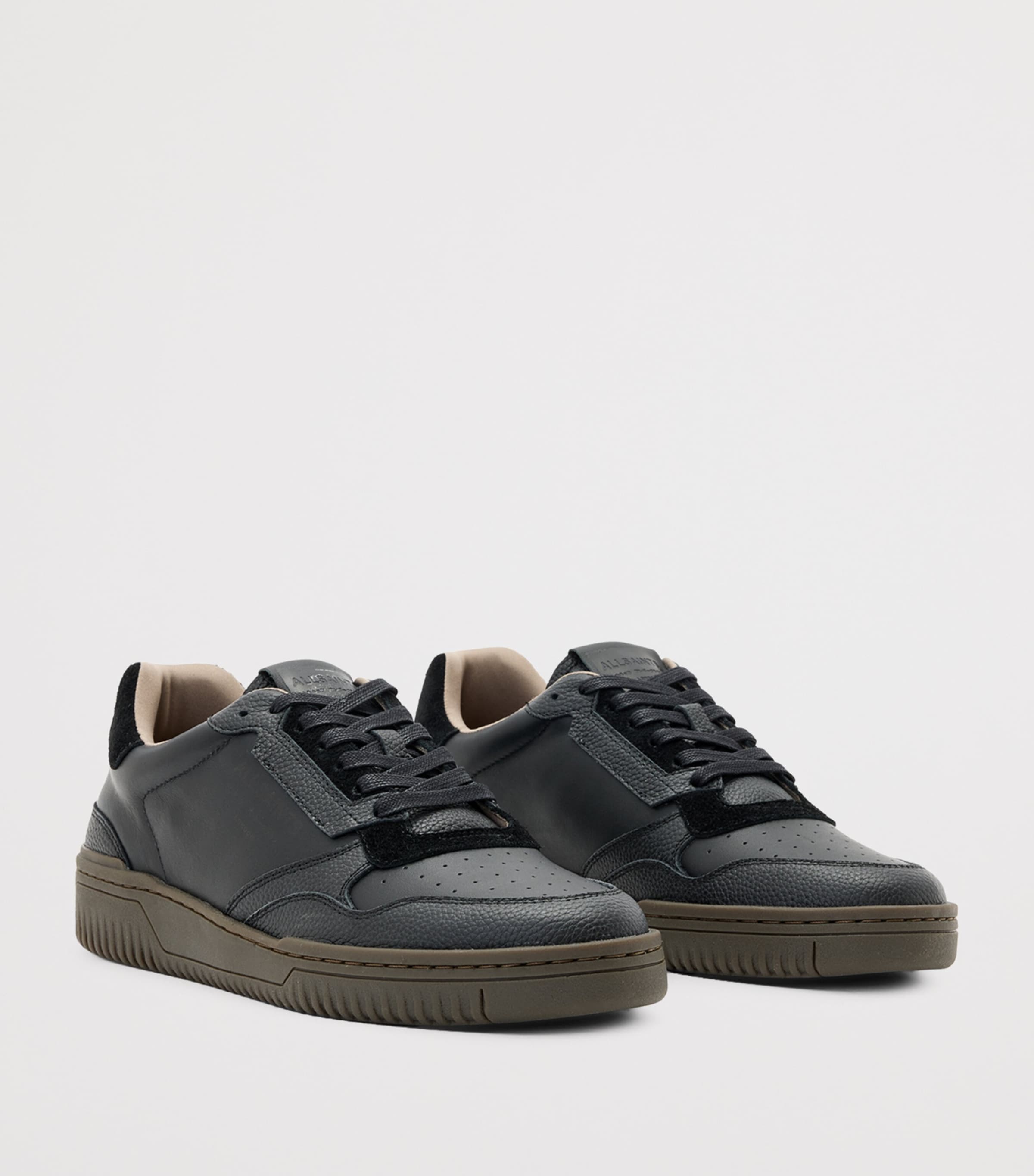 Leather Regan Sneakers BLACK/GUM Image 3