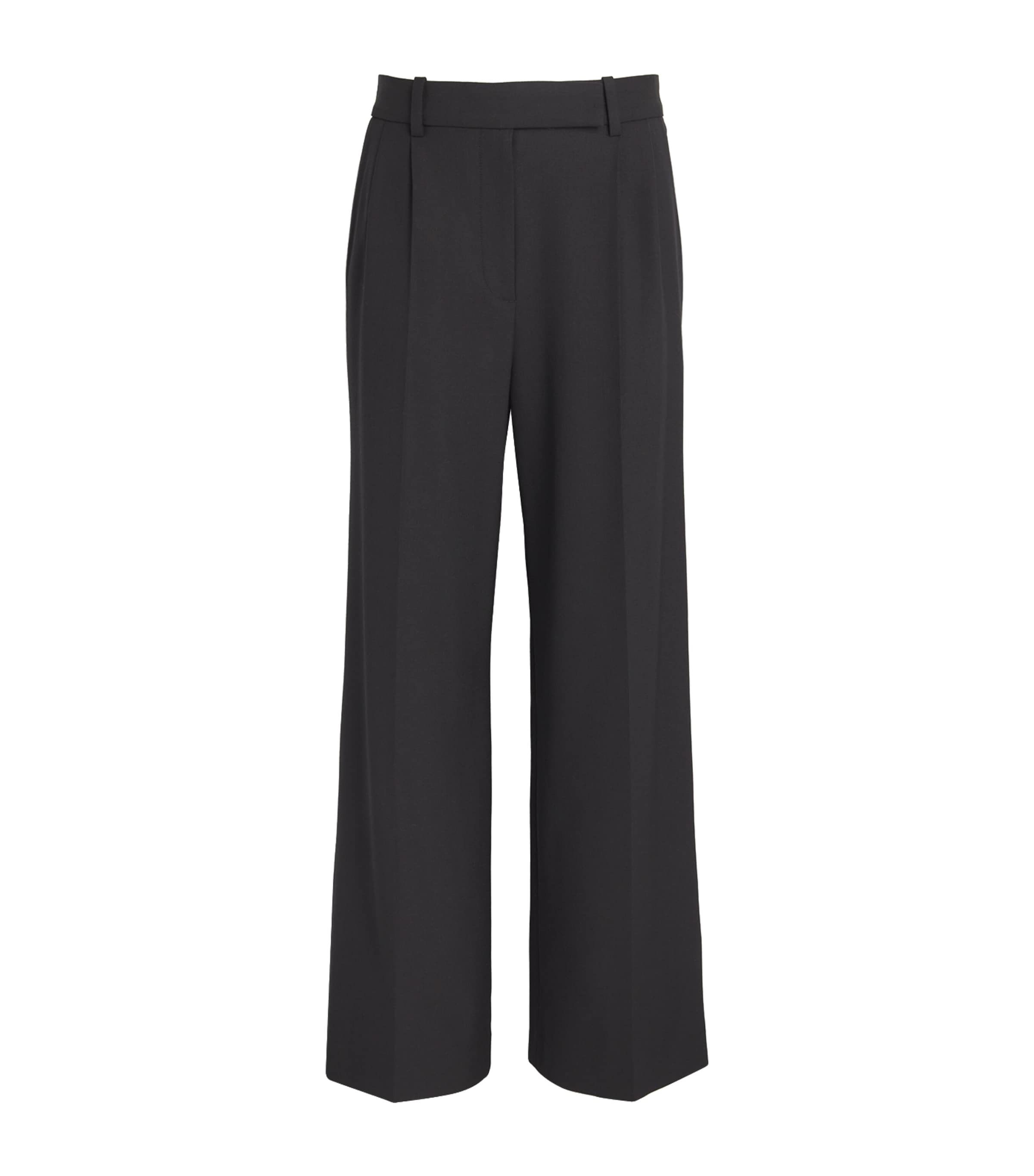 Maje Tailored High-rise Trousers In Black