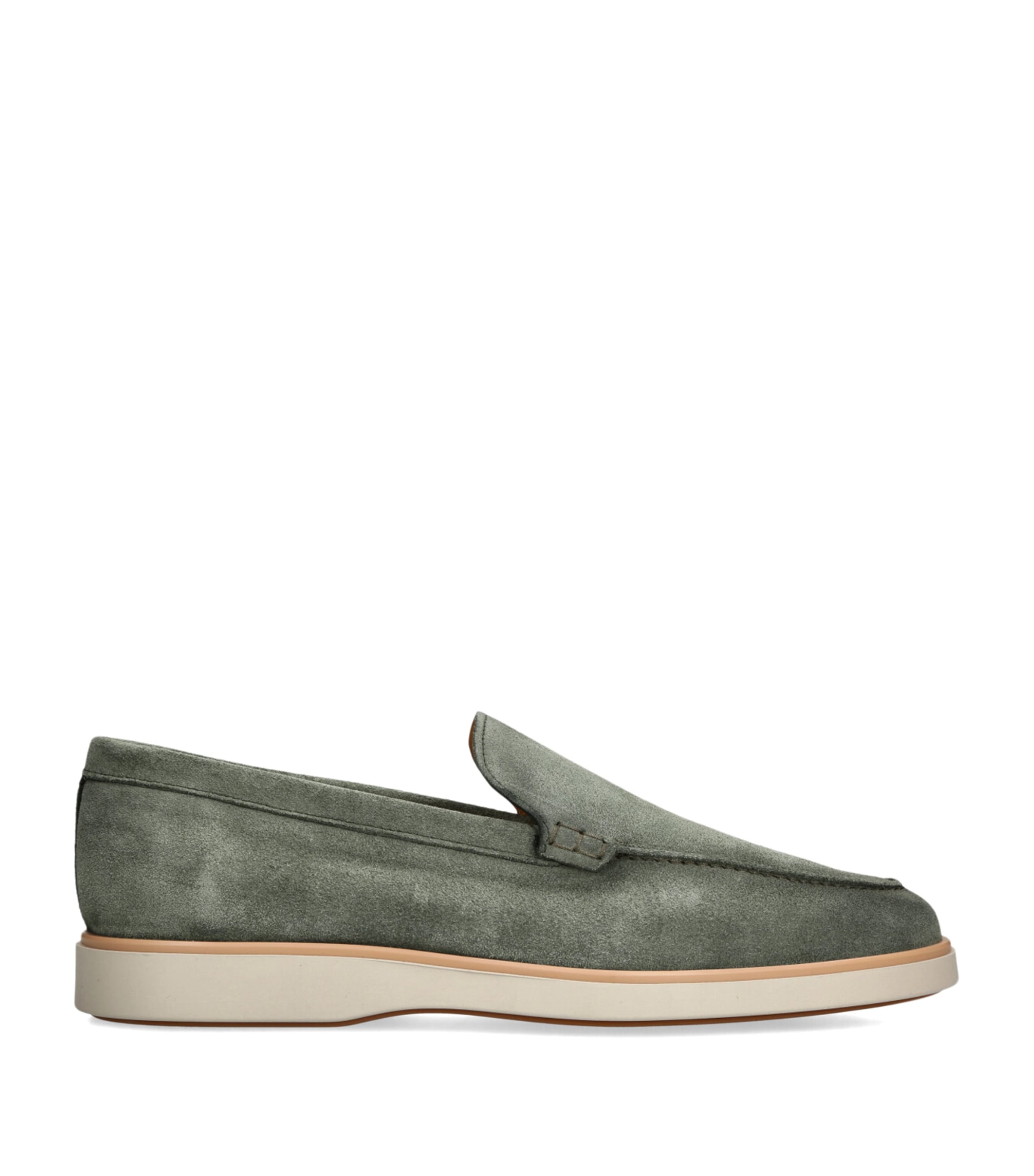 Magnanni Suede Paradiso Loafers Pale Green Image 1
