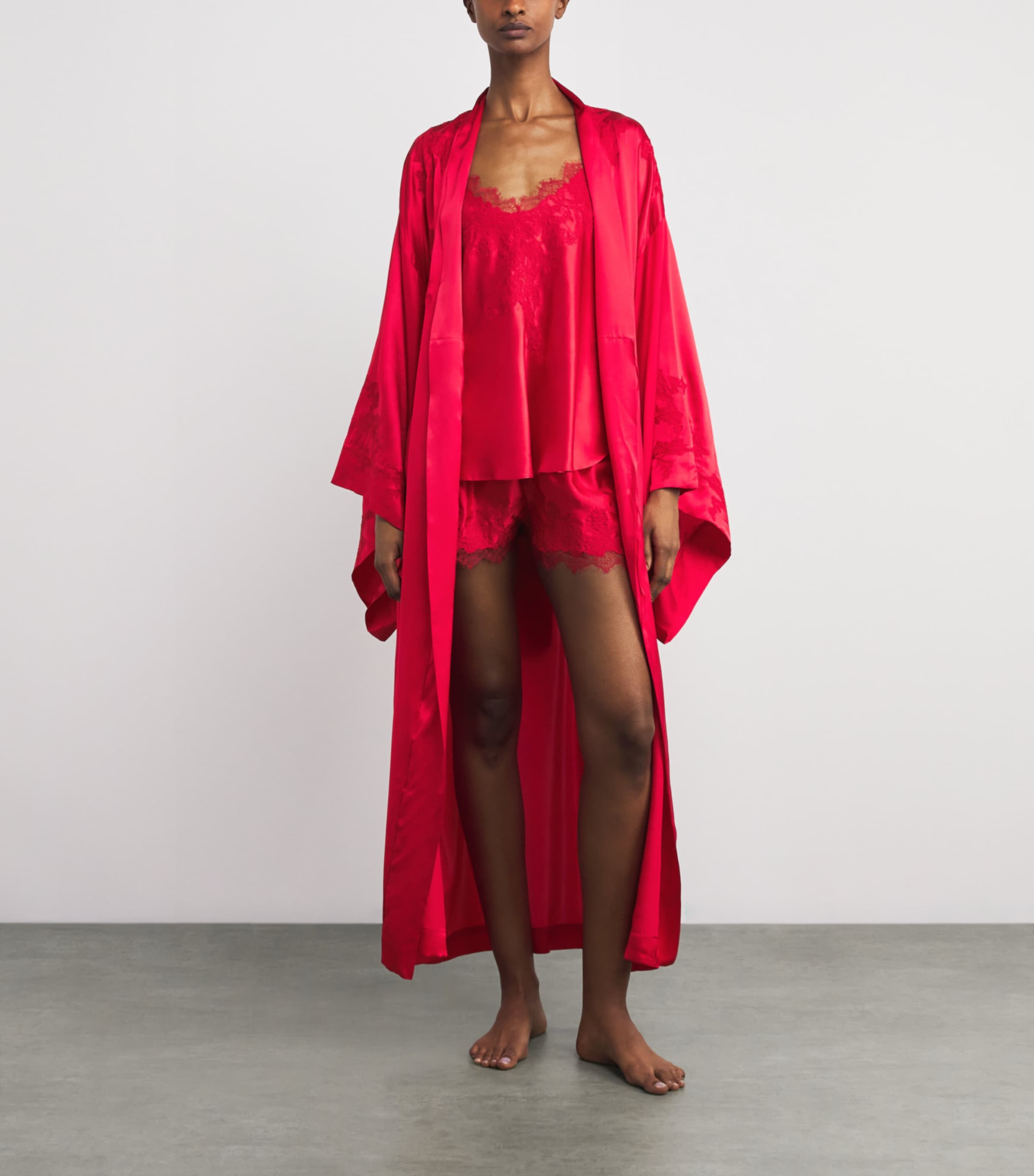 Silk-Lace Cami Top RUBY/RUBY Image 2