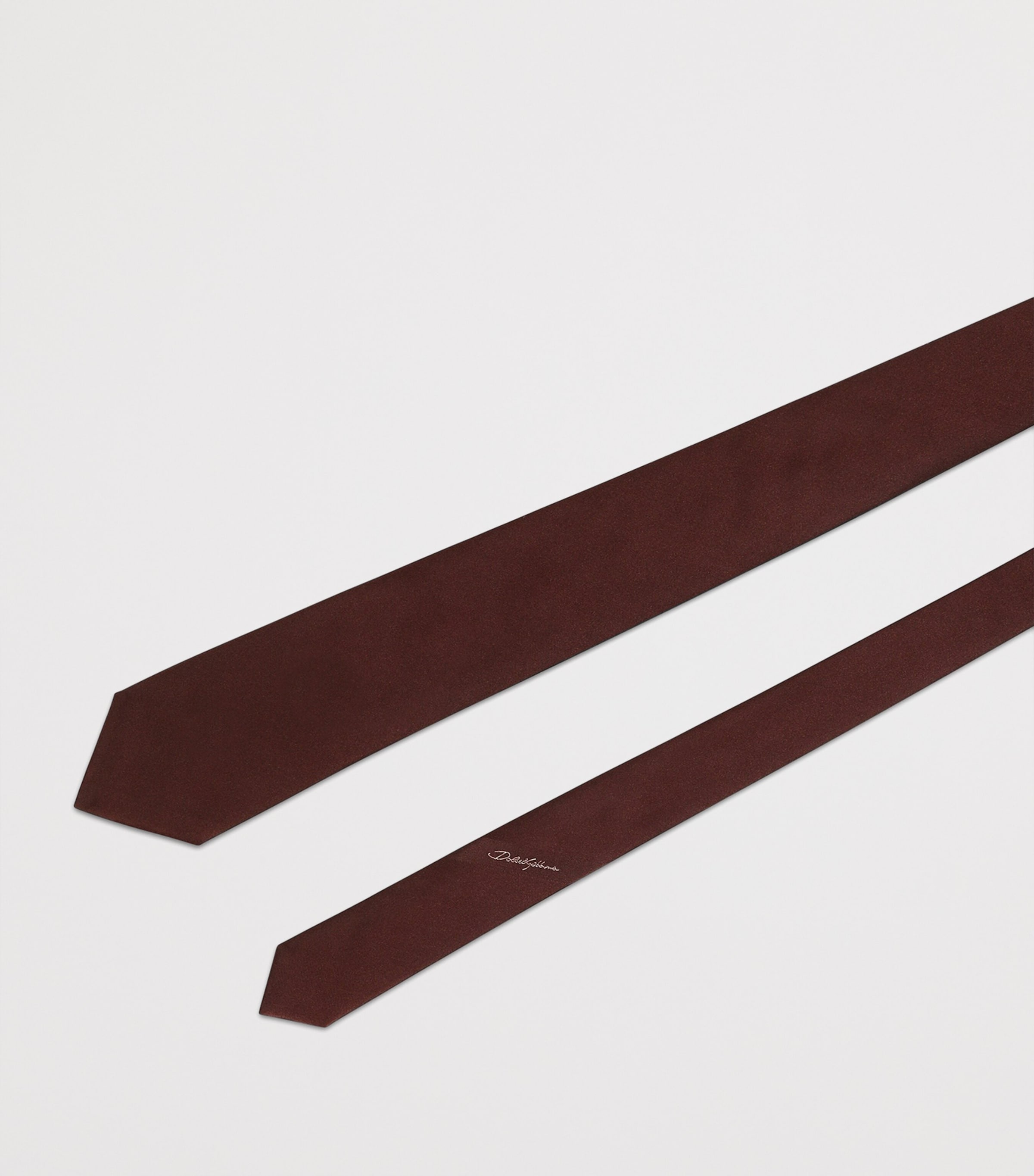Dolce&Gabbana Satin Jacquard Tie Bordeaux Image 3