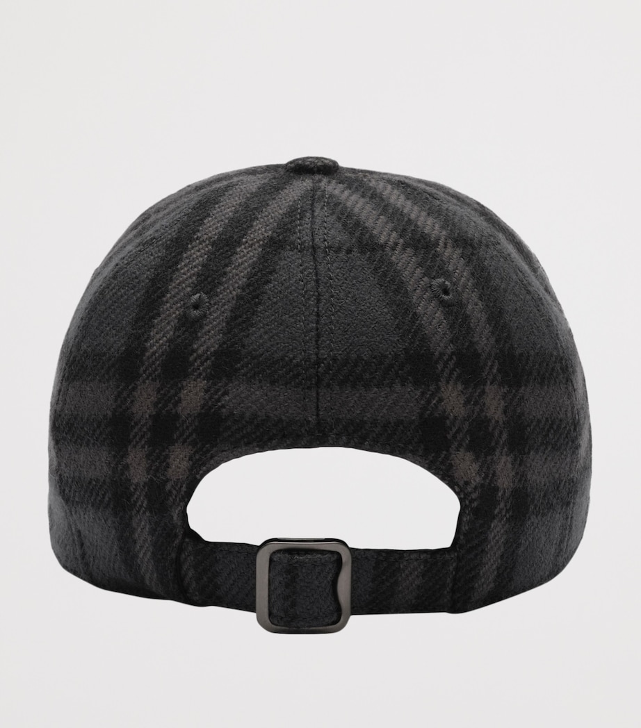 Burberry Wool Check Baseball Cap Iron Grey Ip Check Image 3