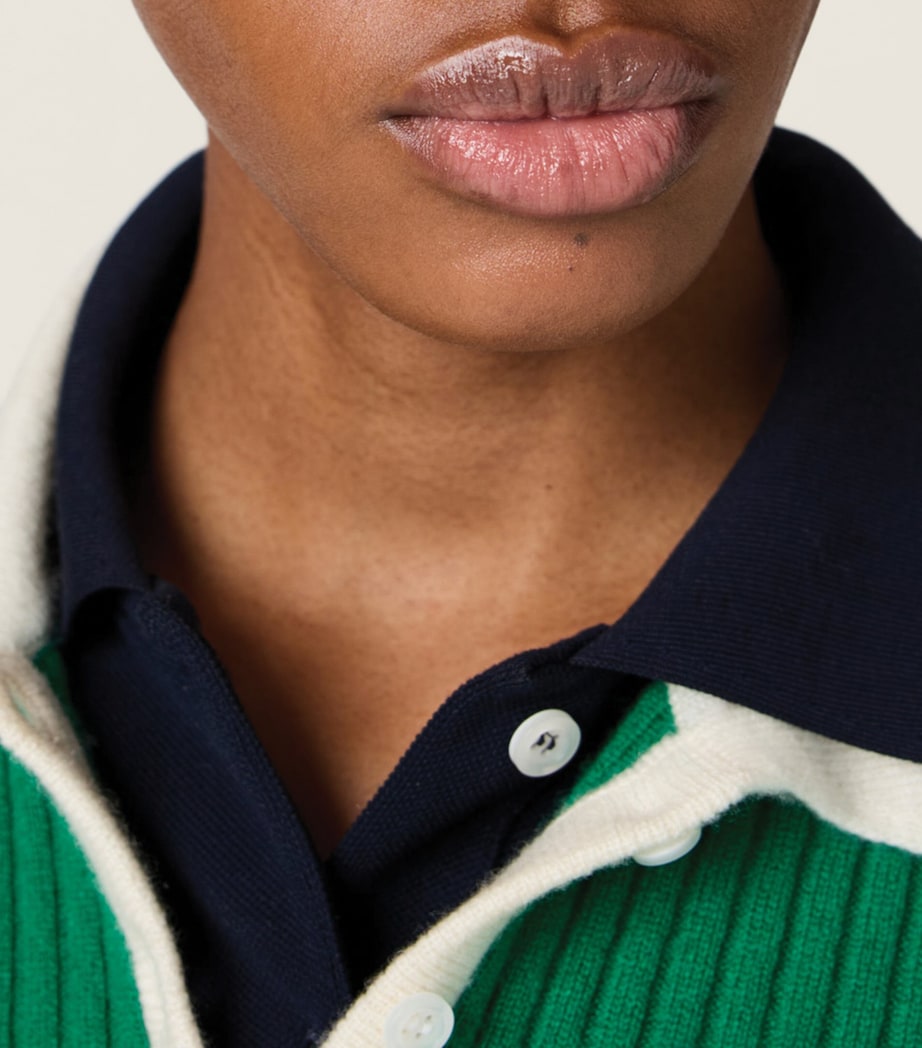 Cashmere Ribbed Polo Shirt F0K0V Image 5