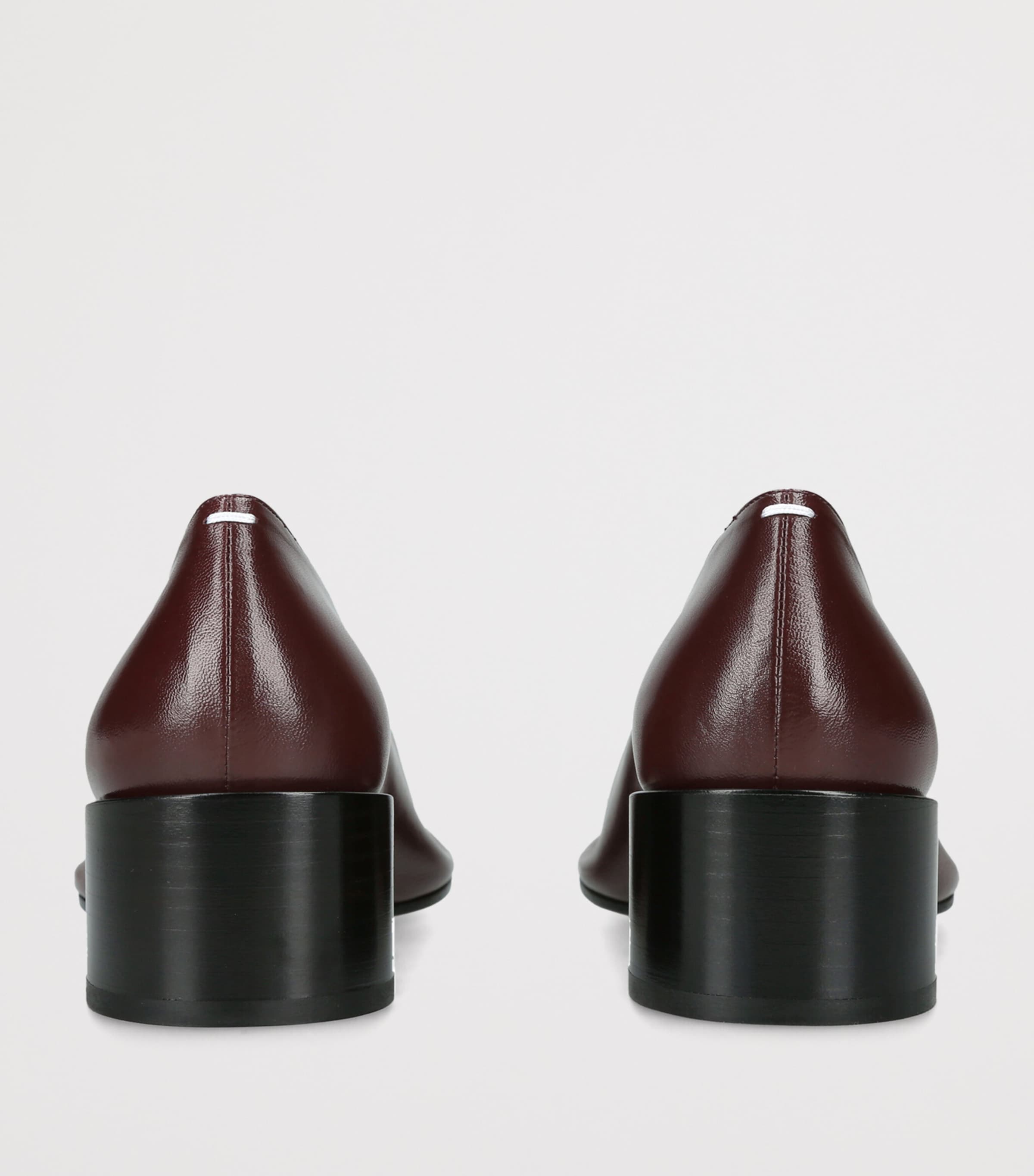 Maison Margiela Leather Piped Heeled Pumps 45 Brown Image 2