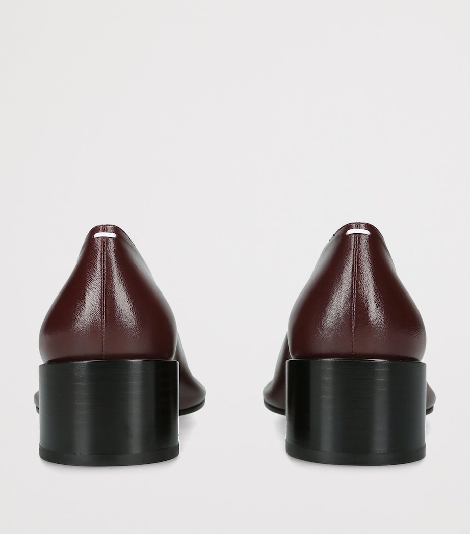 Maison Margiela Leather Piped Heeled Pumps 45 Brown Image 2