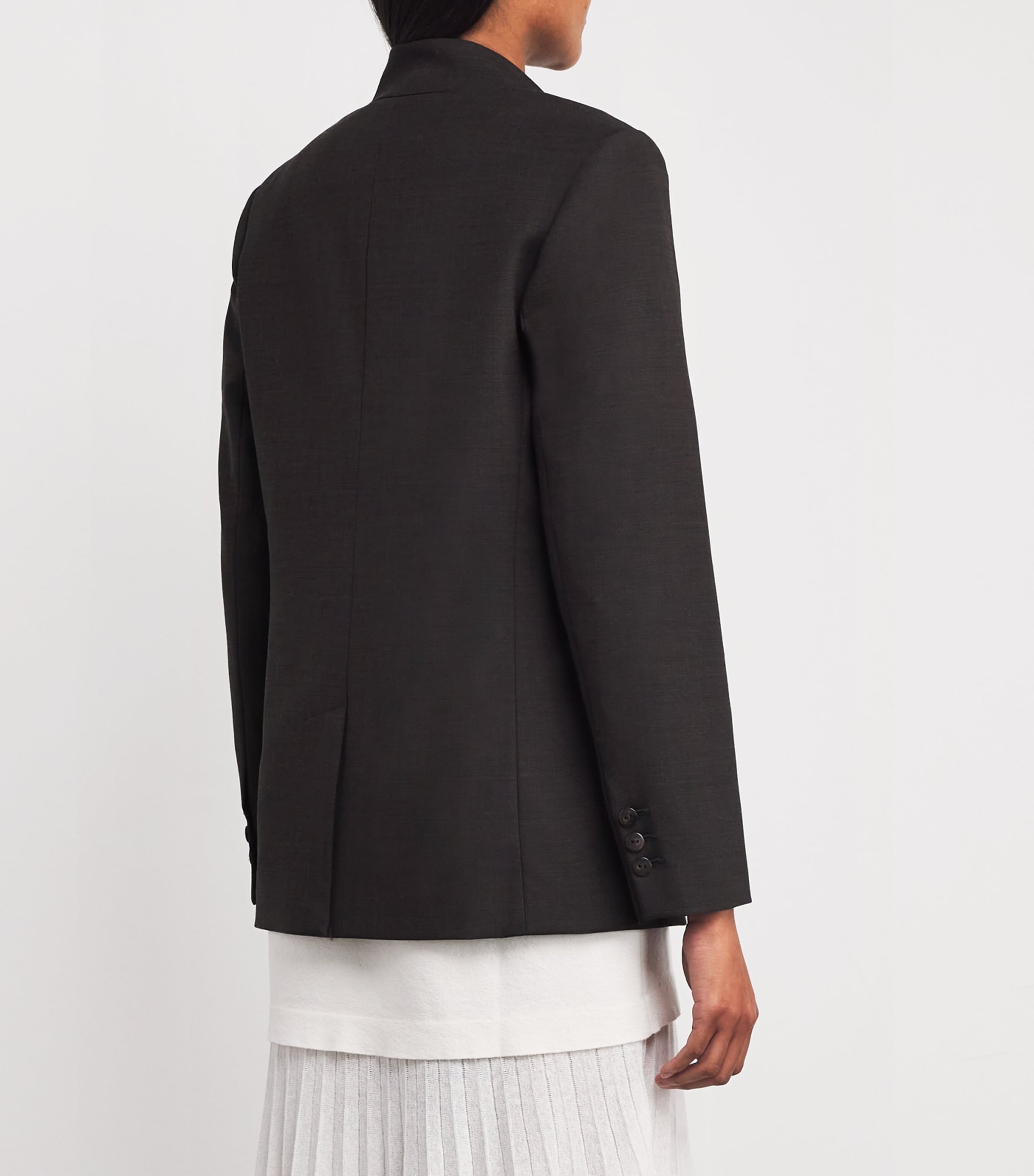 Claudie Pierlot Womens Wool-Blend Blazer Brown Image 4
