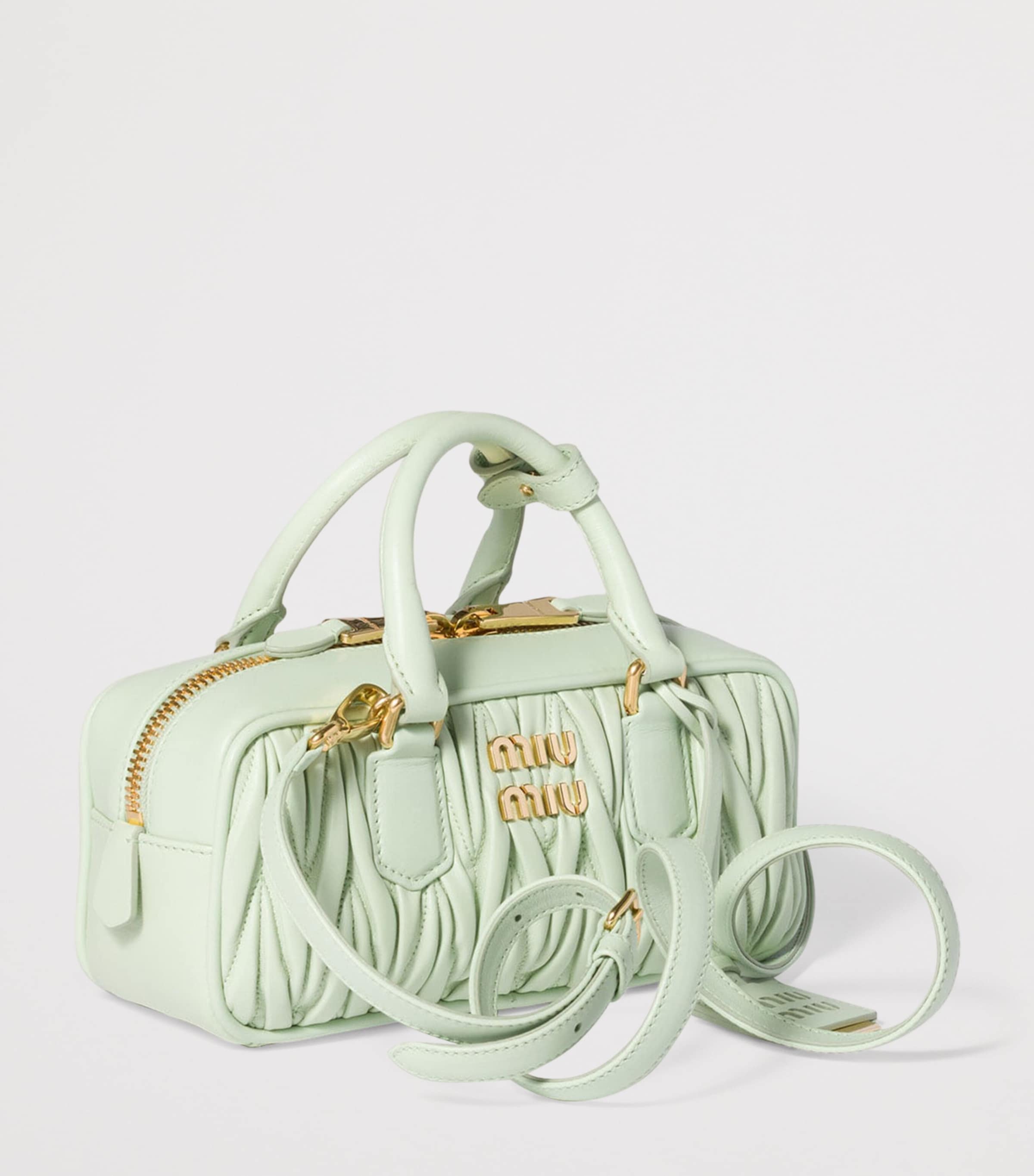 Nappa Leather Matelassé Arcadie Top-Handle Bag F0934 Image 2