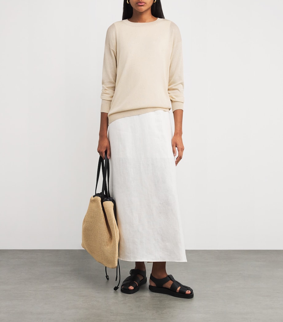 Silk-Blend Sequin-Embellished Sweater SABBIA Image 2